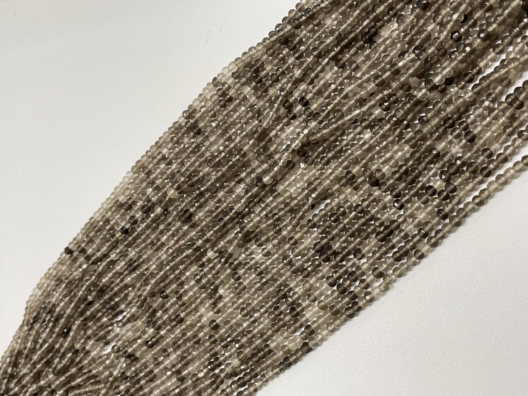 Smoky Quartz Rondelle Faceted