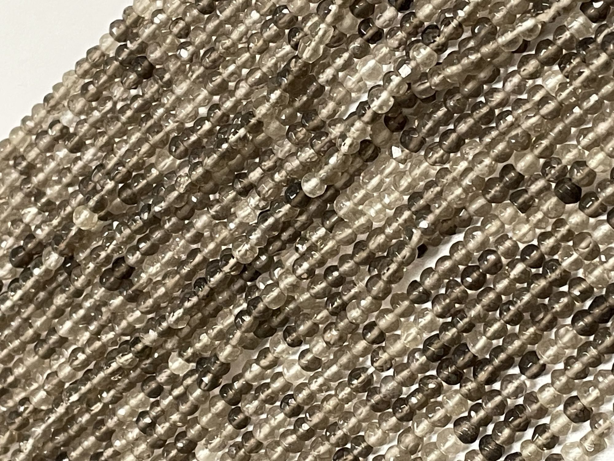 Smoky Quartz Rondelle Faceted