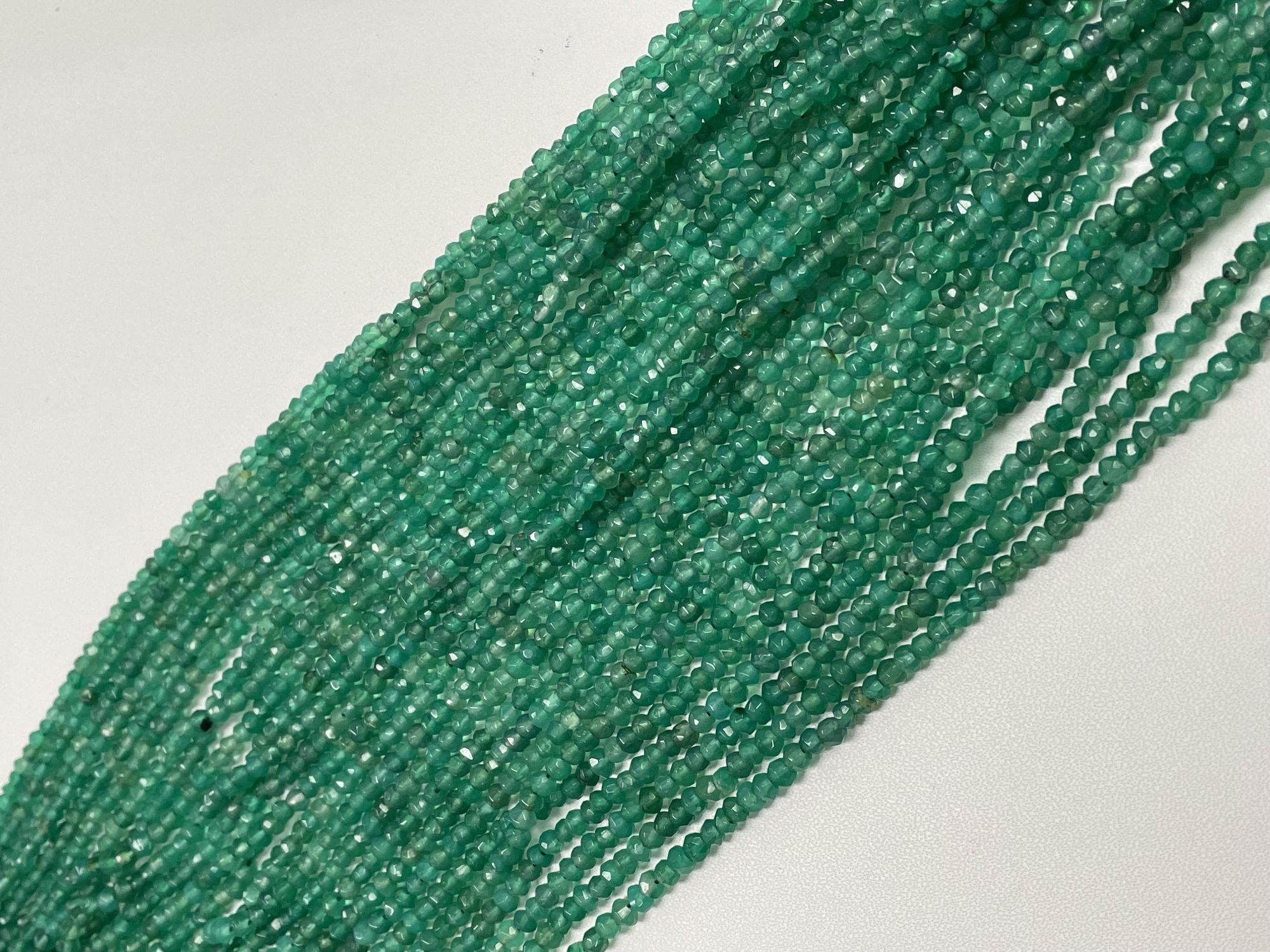 Green Onyx Rondelle Faceted