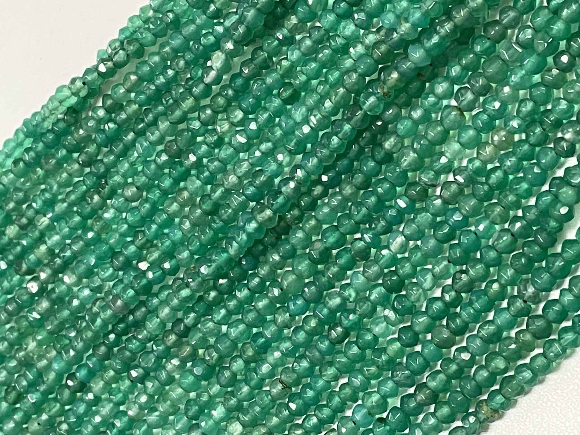 Green Onyx Rondelle Faceted