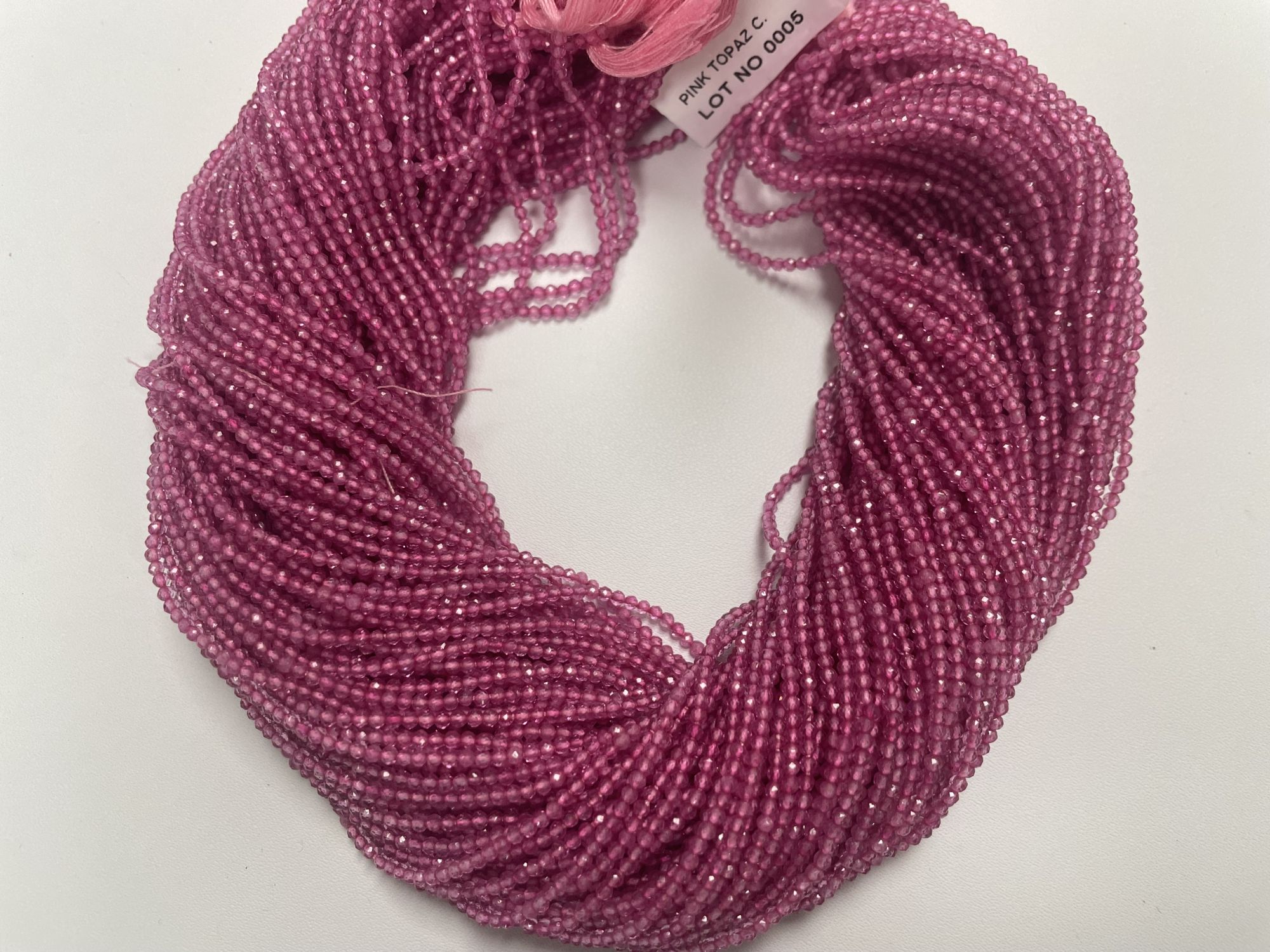 Pink Topaz Rondelle Faceted