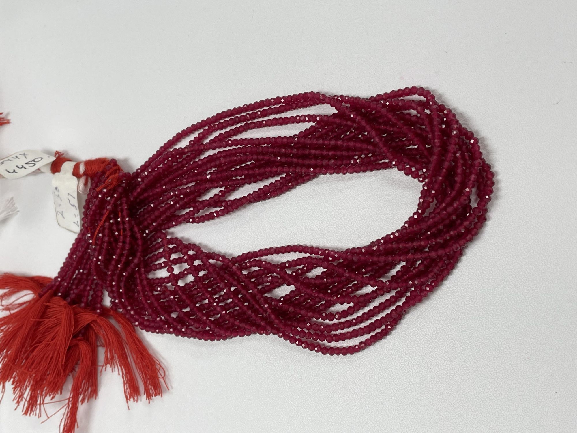 Red Onyx Rondelle Faceted