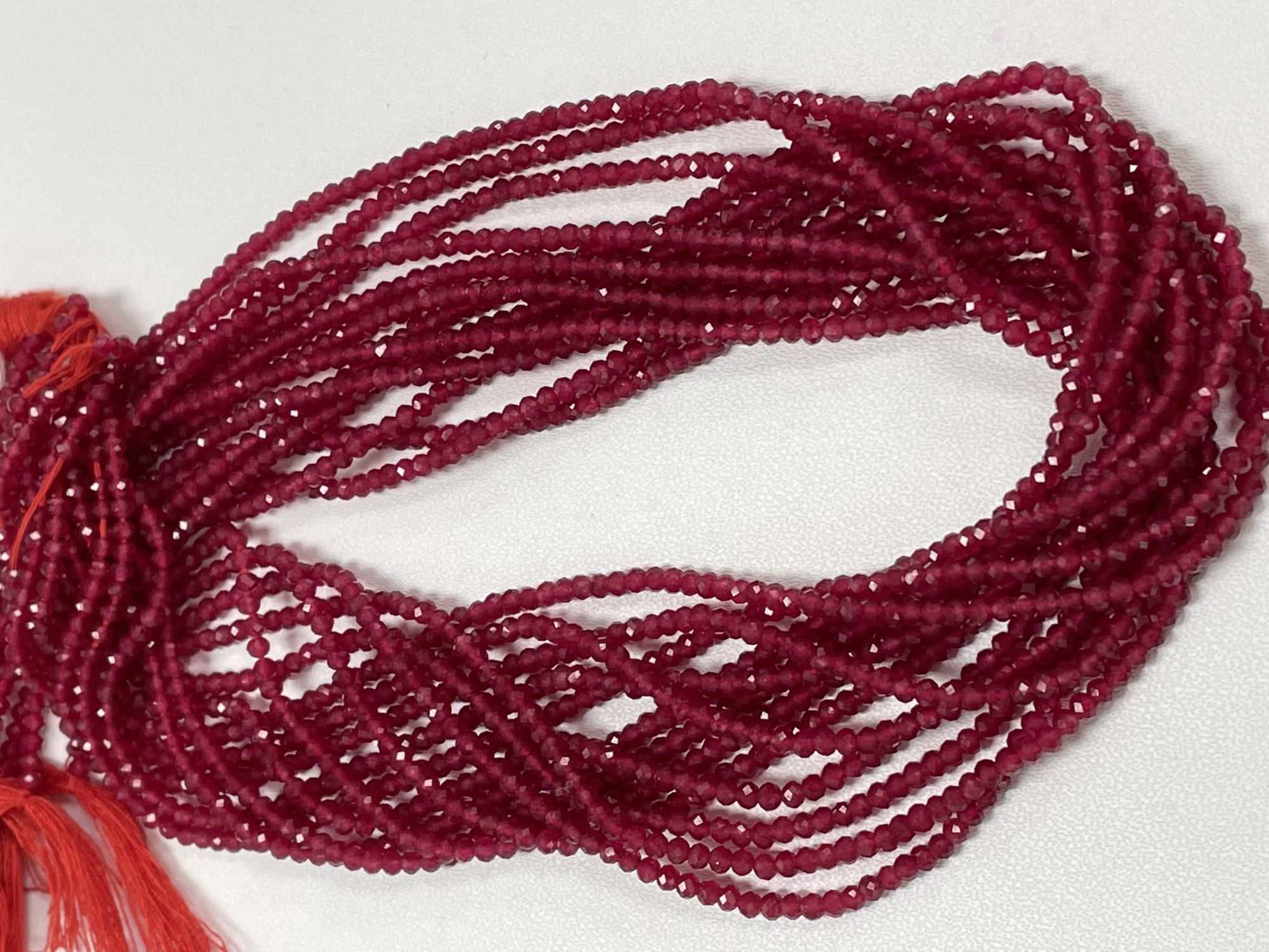 Red Onyx Rondelle Faceted