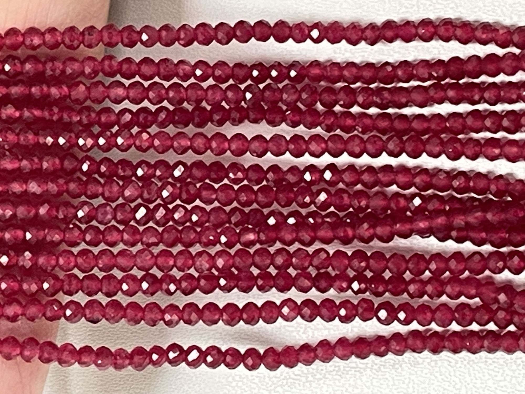 Red Onyx Rondelle Faceted