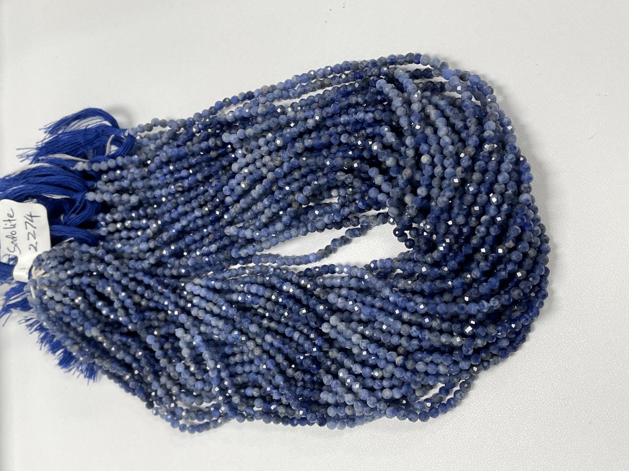 Shaded Sodalite Rondelle Faceted