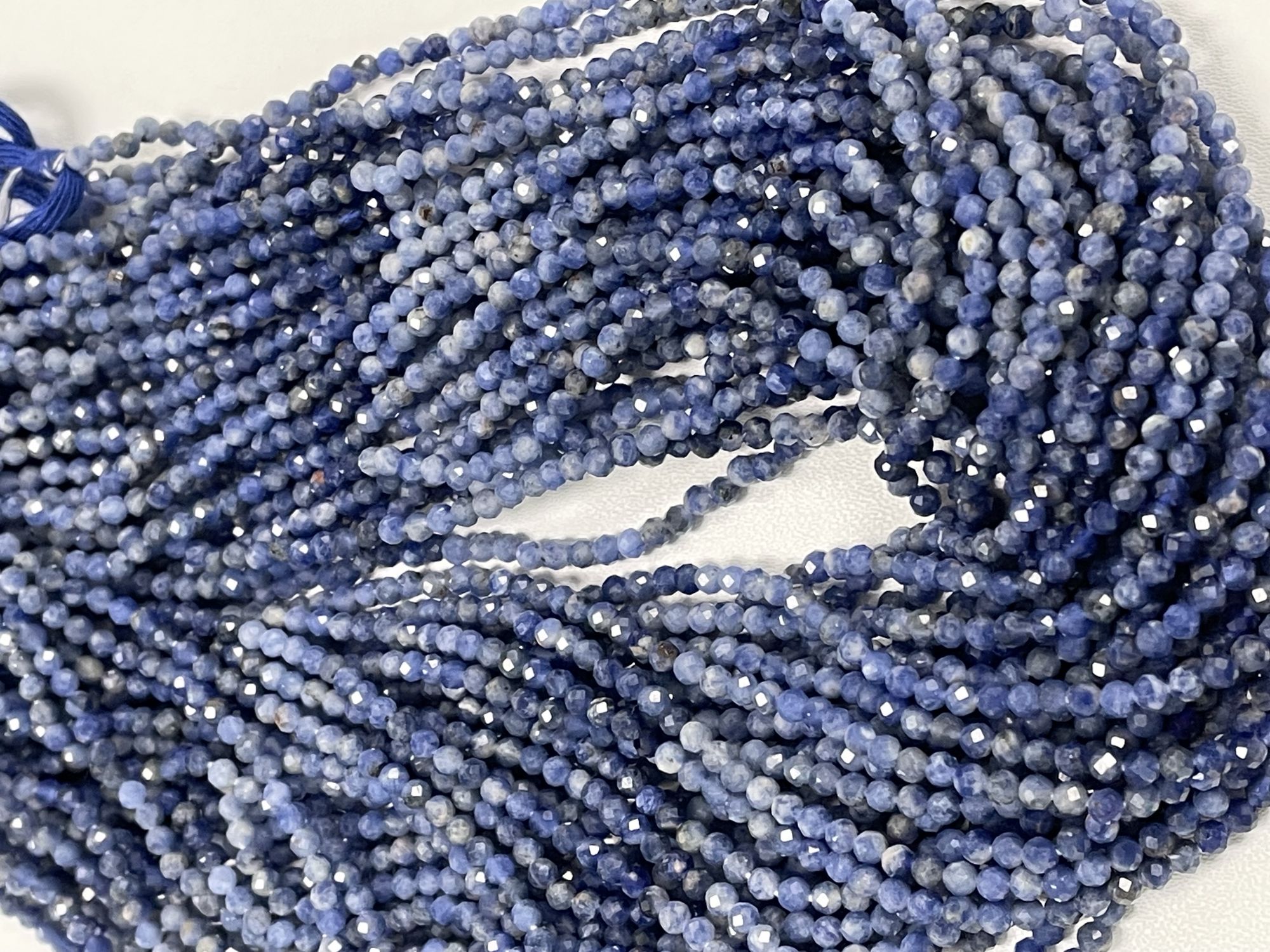 Shaded Sodalite Rondelle Faceted