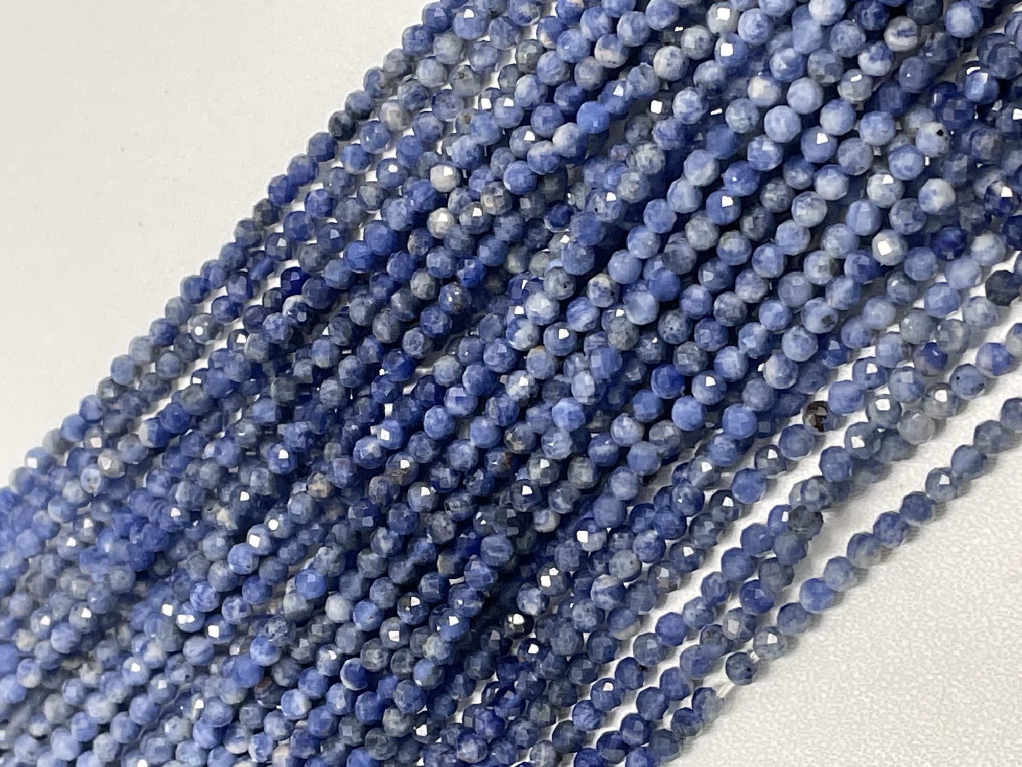 Shaded Sodalite Rondelle Faceted