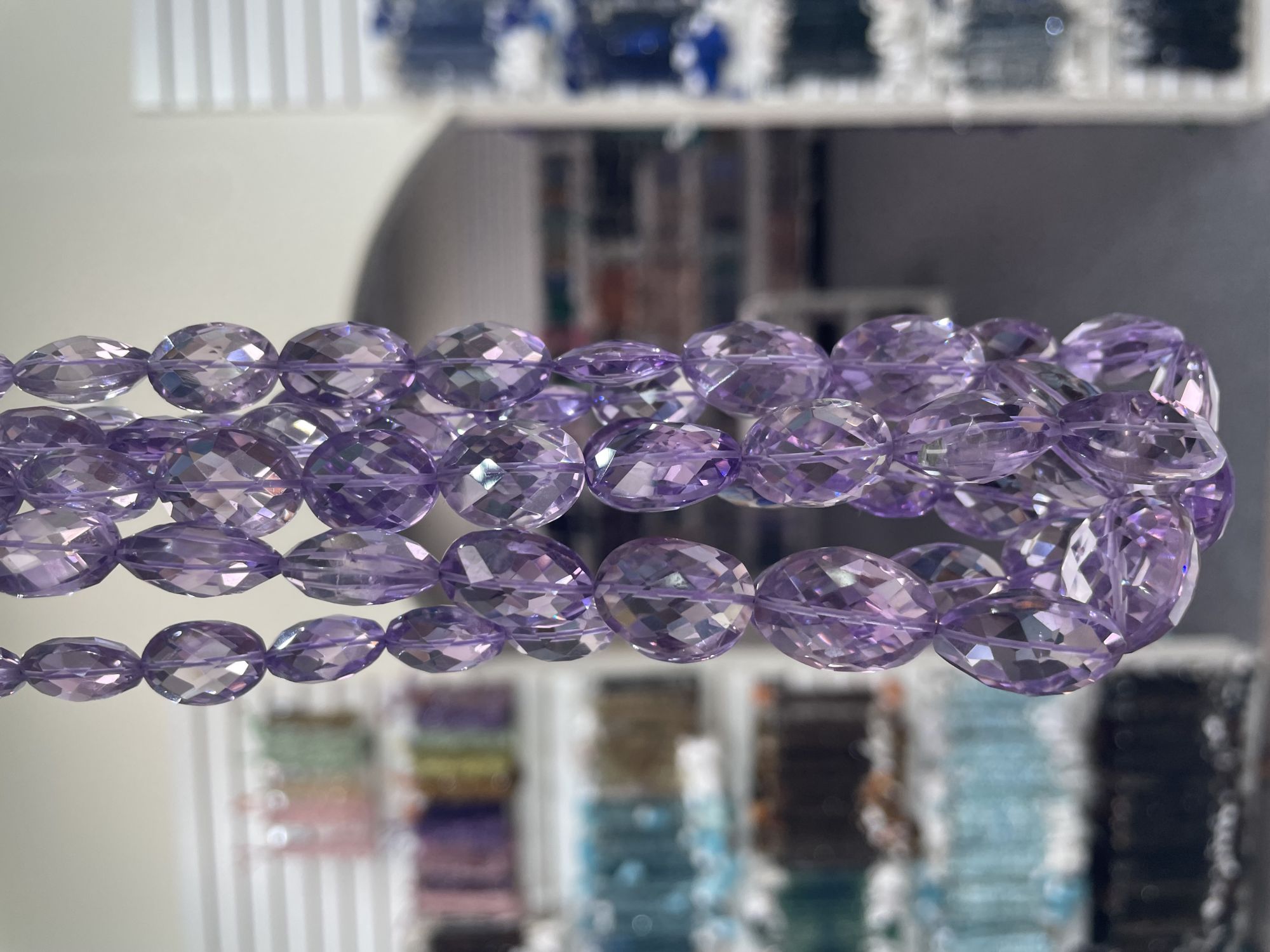 Purple Amethyst nuggets Faceted