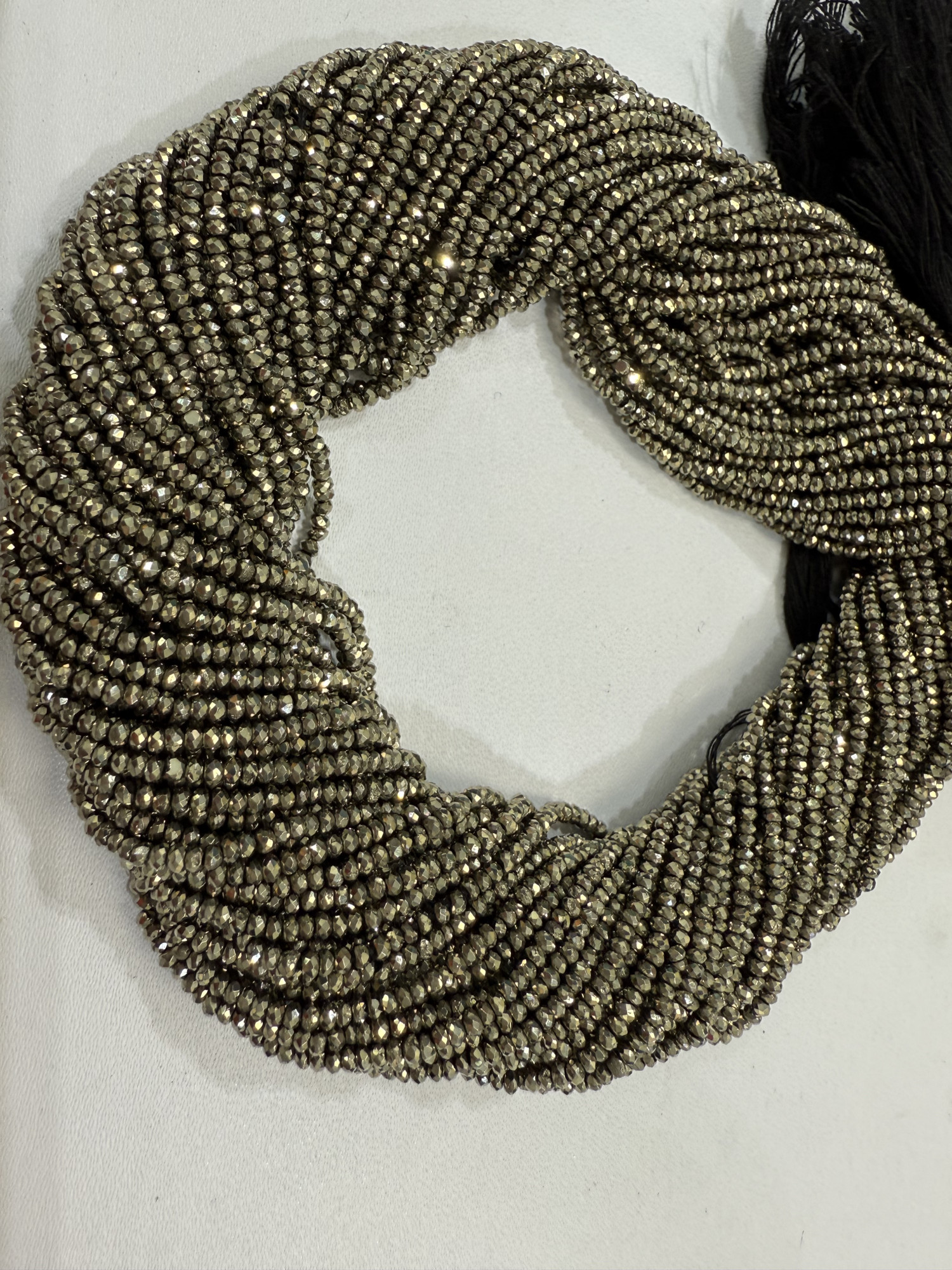 Pyrite Rondelle Faceted