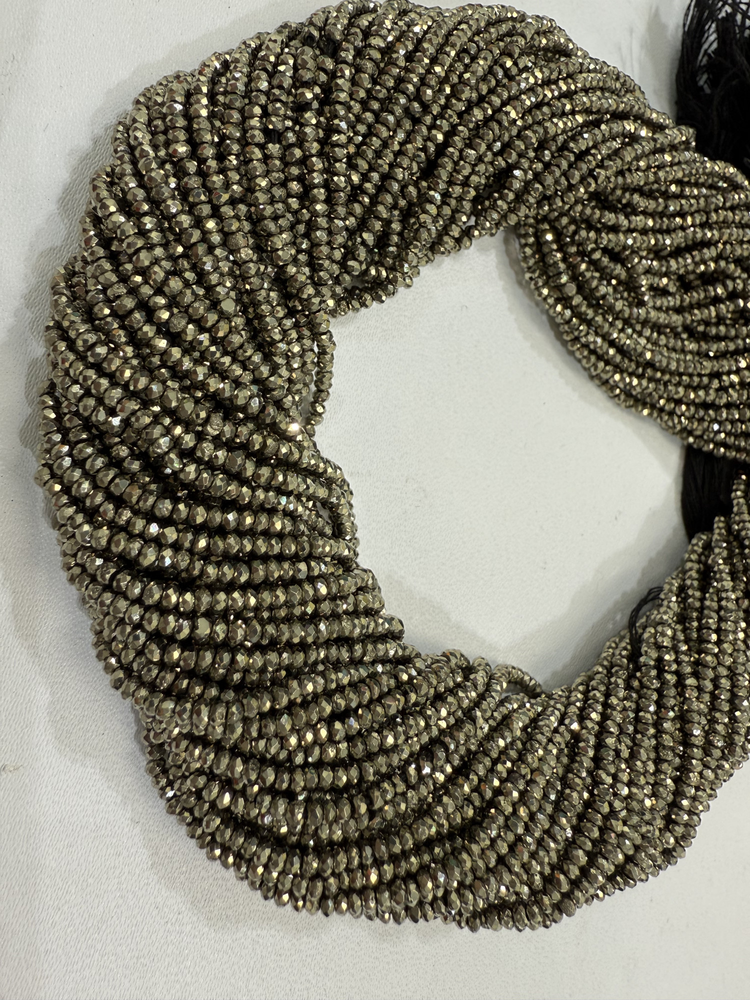 Pyrite Rondelle Faceted