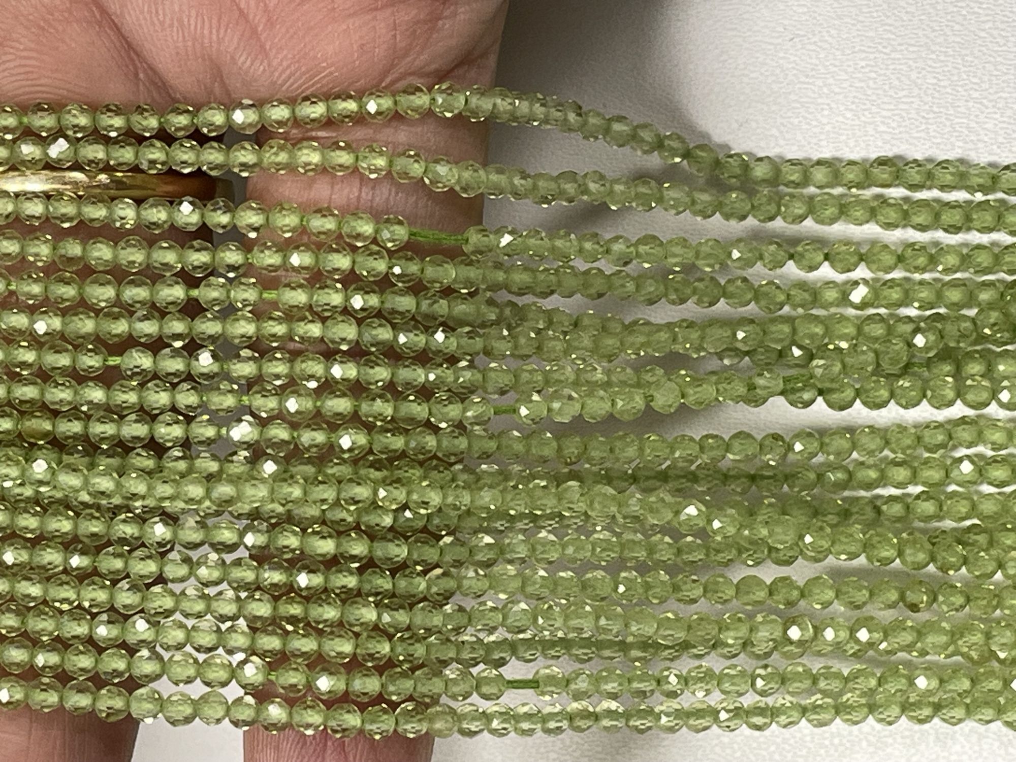 Peridot Rondelle Faceted