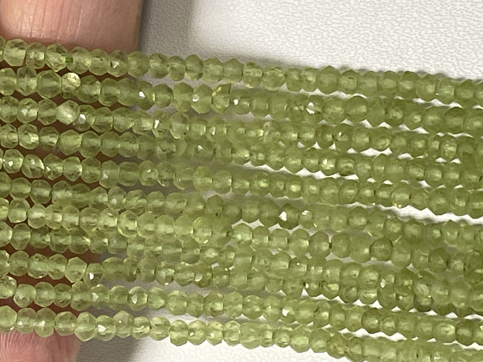 Peridot Rondelle Faceted