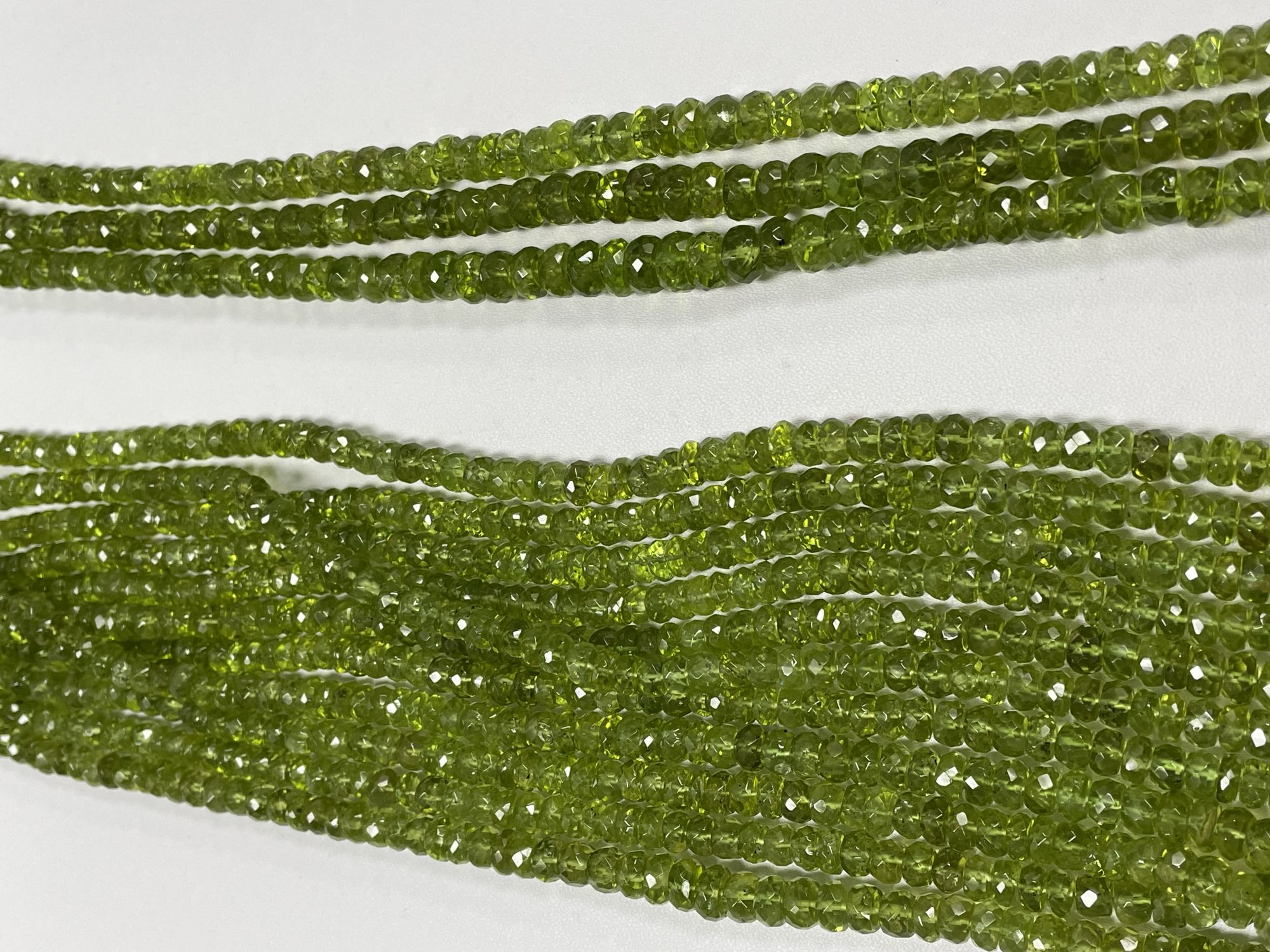 Peridot Rondelle Faceted
