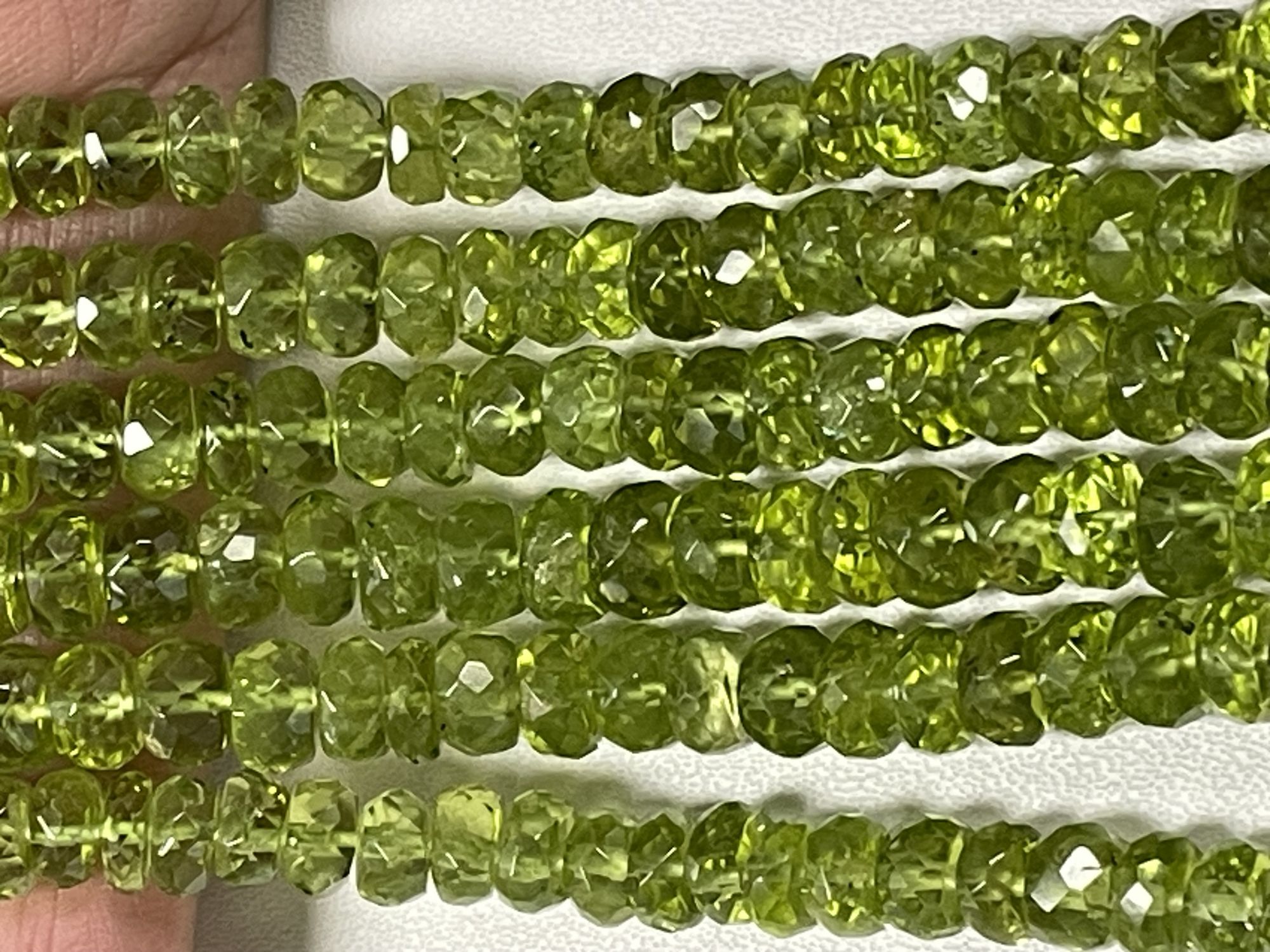 Peridot Rondelle Faceted