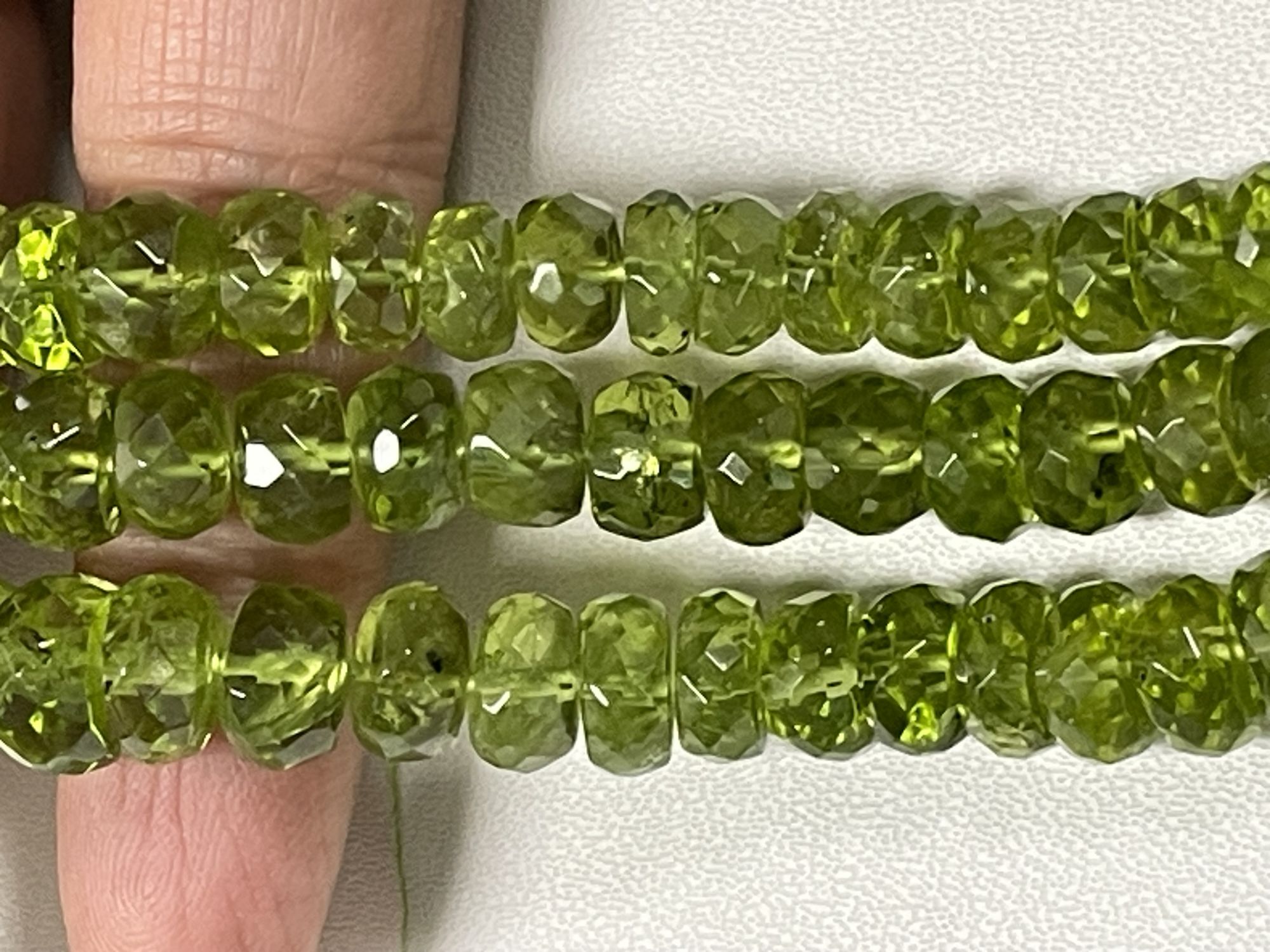 Peridot Rondelle Faceted