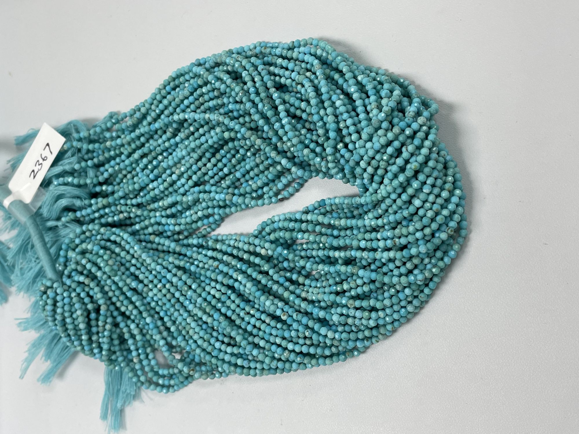 Arizona Sleeping Beauty Turquoise Rondelle Faceted