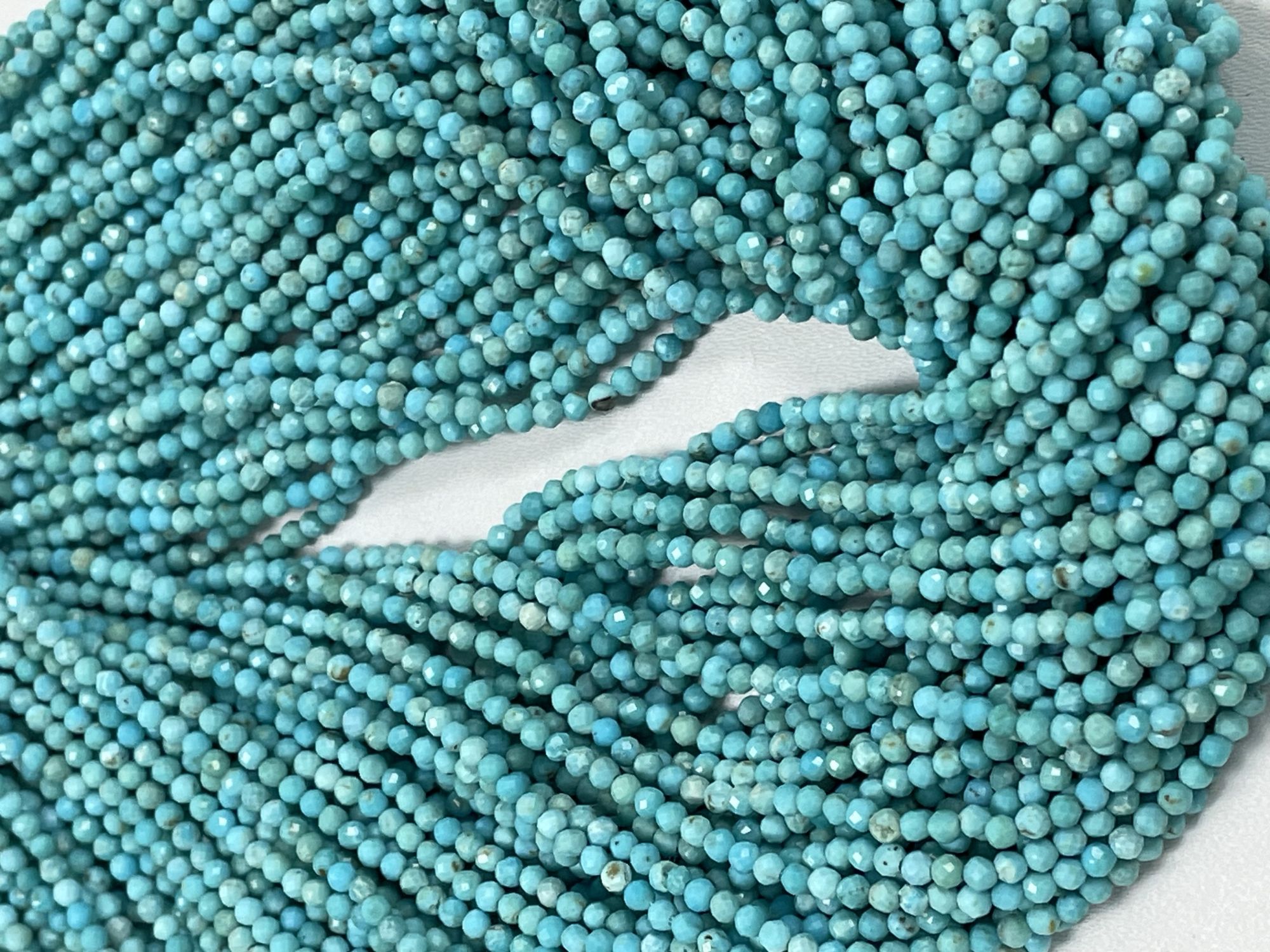 Arizona Sleeping Beauty Turquoise Rondelle Faceted