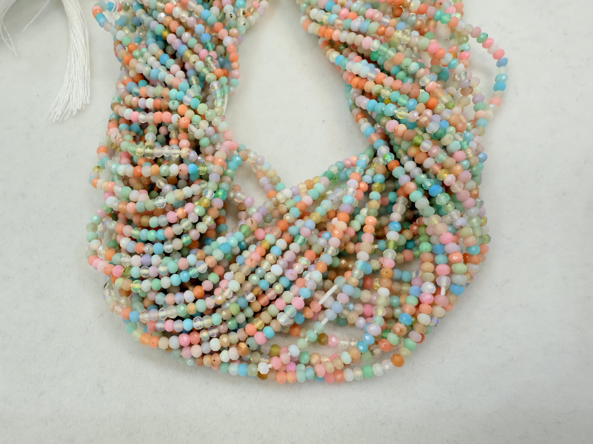 Multi Opal Rondelle Faceted