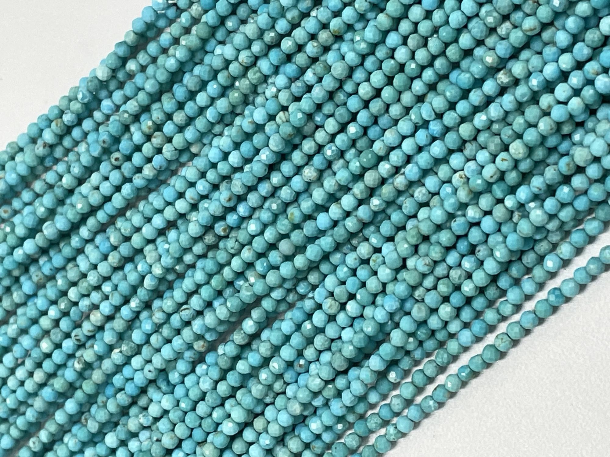 Arizona Sleeping Beauty Turquoise Rondelle Faceted