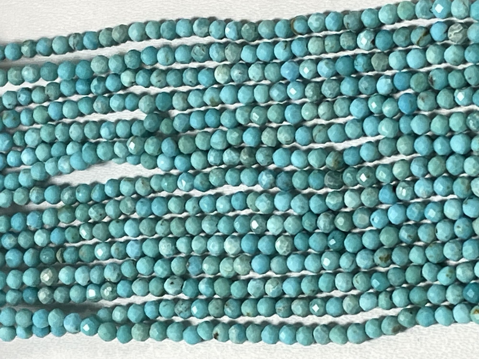 Arizona Sleeping Beauty Turquoise Rondelle Faceted