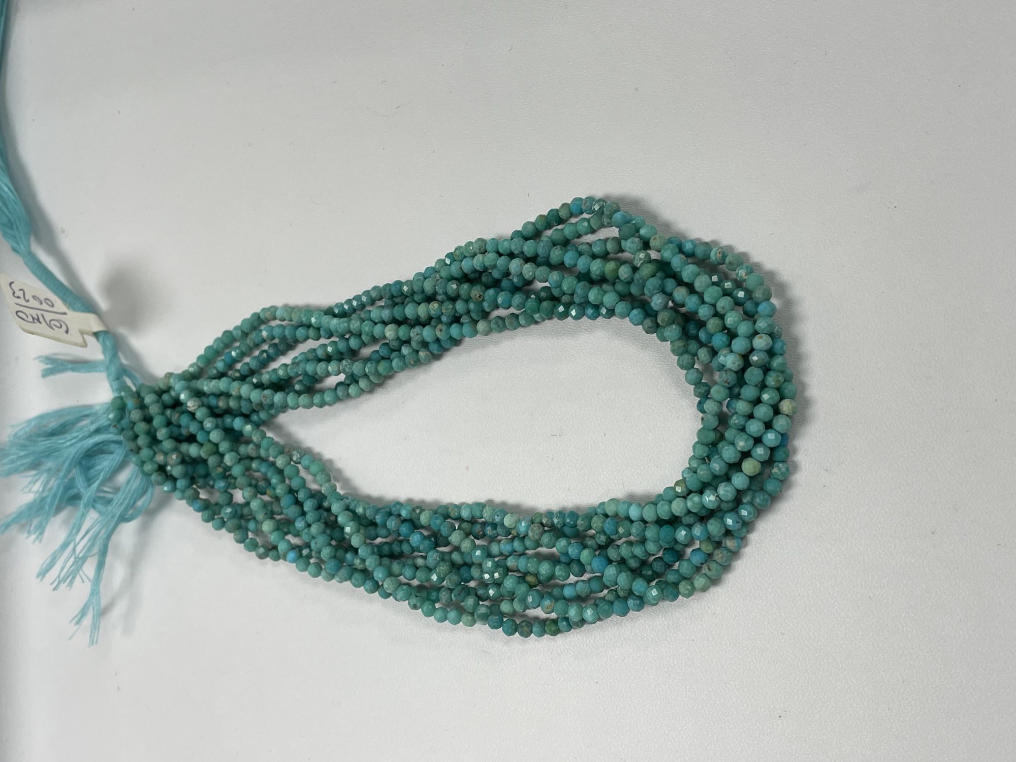 Arizona Sleeping Beauty Turquoise Rondelle Faceted