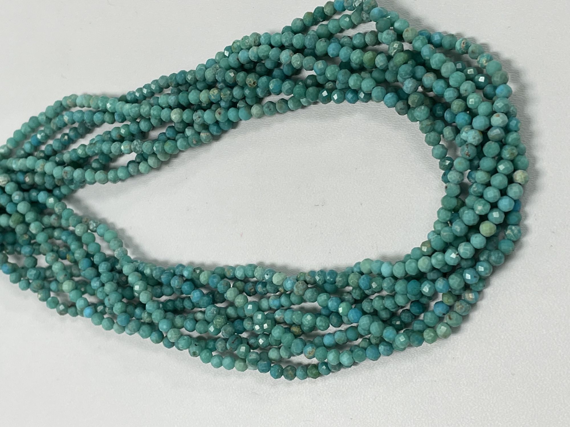 Arizona Sleeping Beauty Turquoise Rondelle Faceted