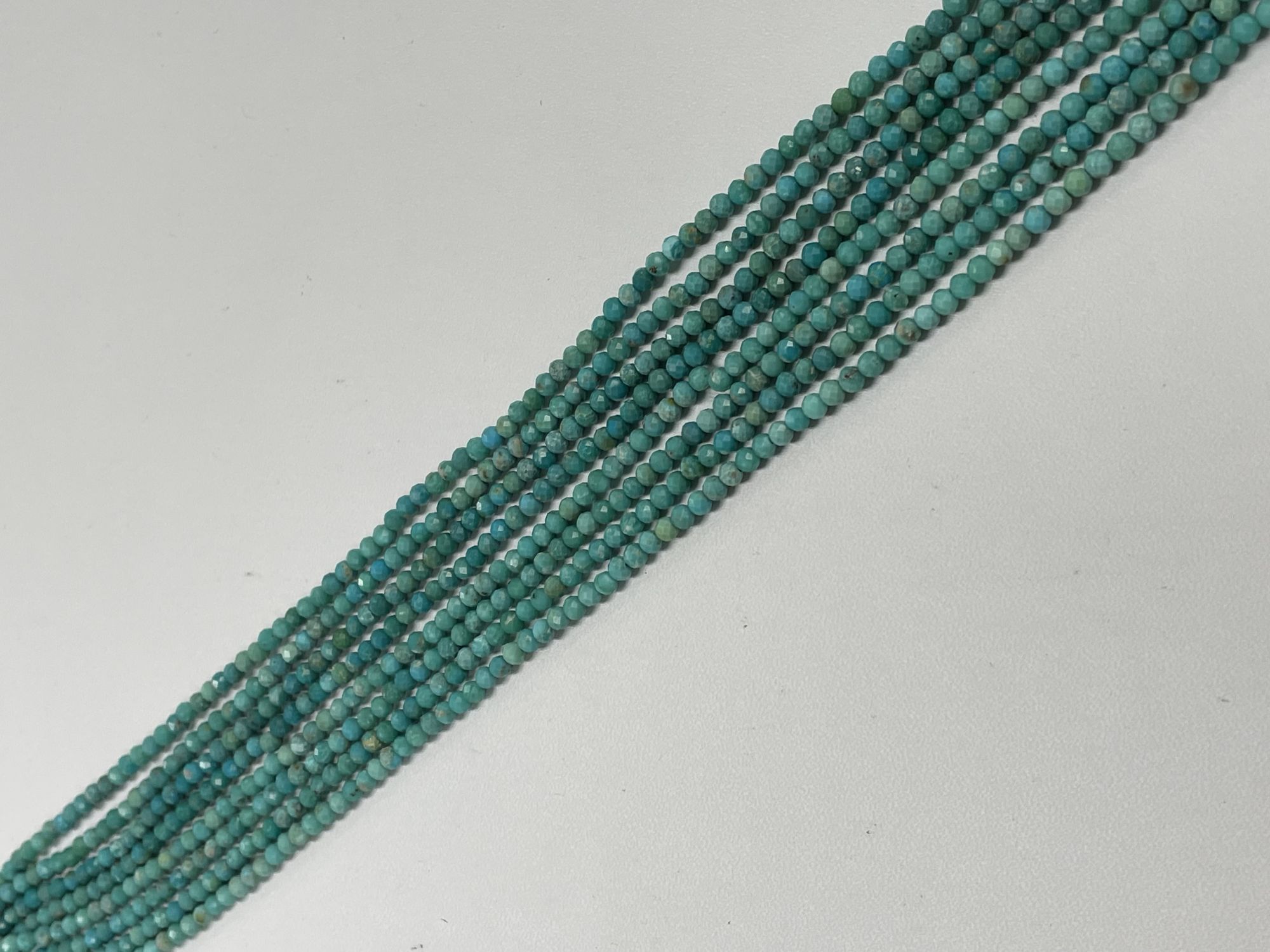 Arizona Sleeping Beauty Turquoise Rondelle Faceted