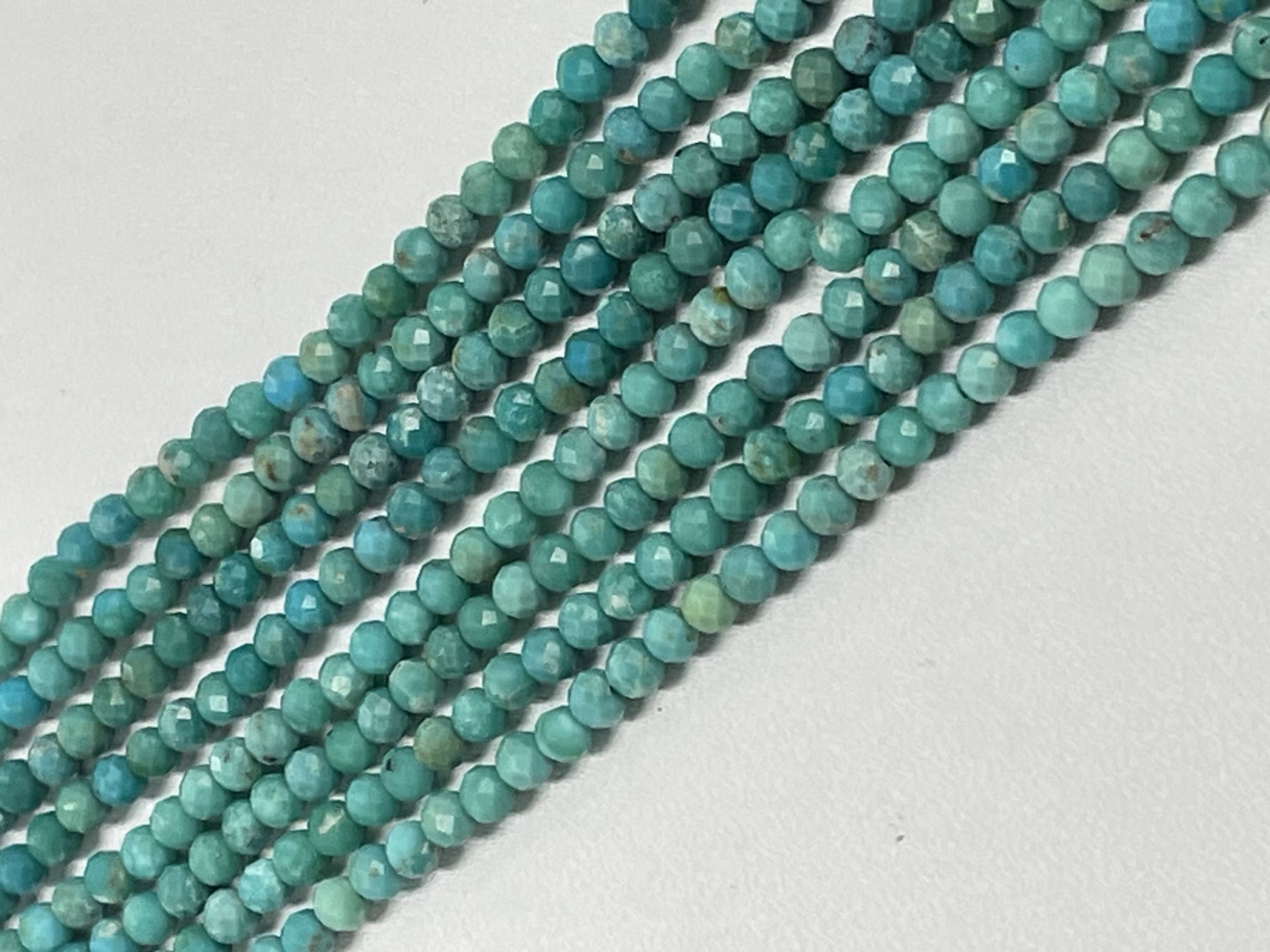 Arizona Sleeping Beauty Turquoise Rondelle Faceted