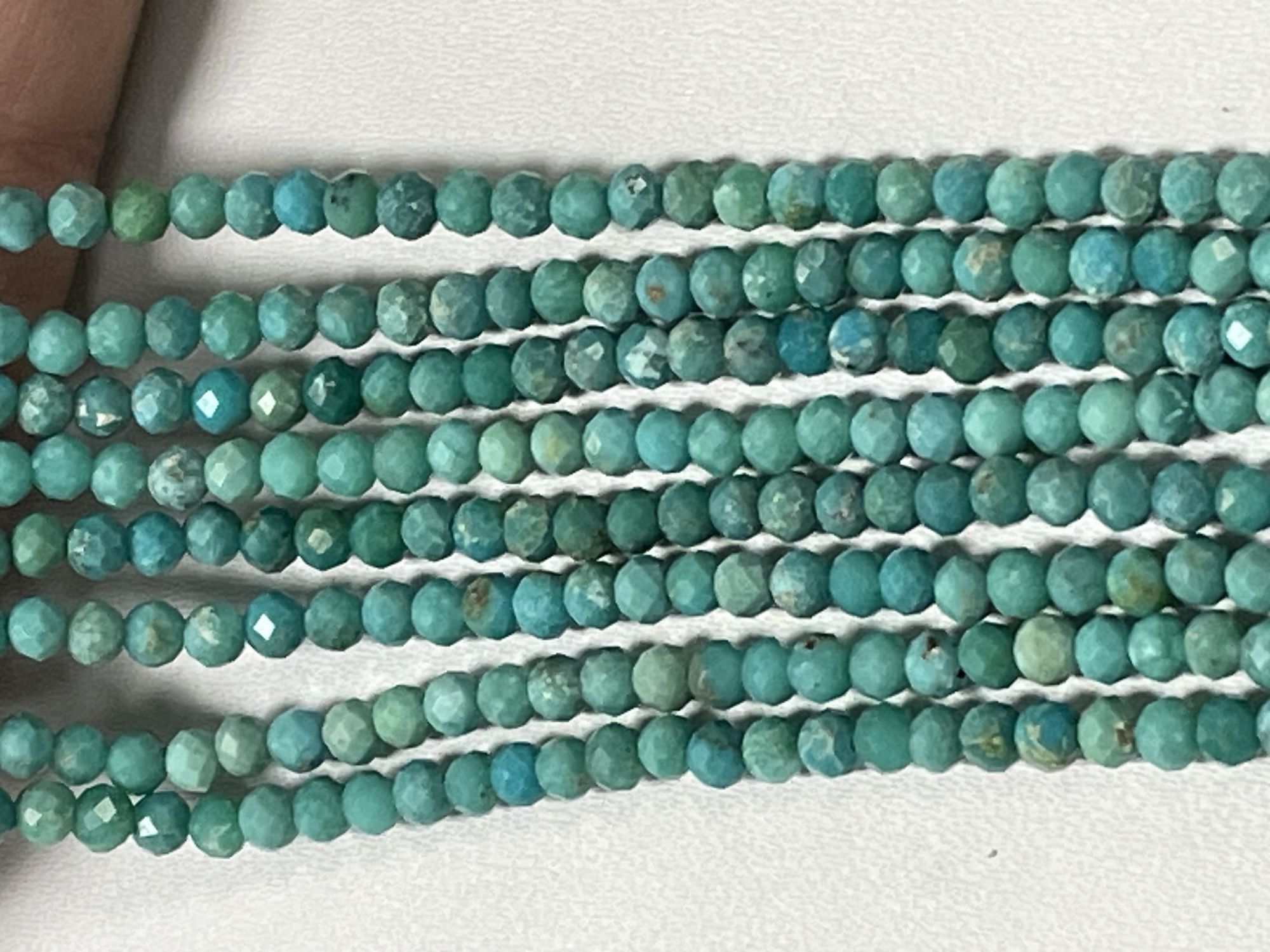 Arizona Sleeping Beauty Turquoise Rondelle Faceted
