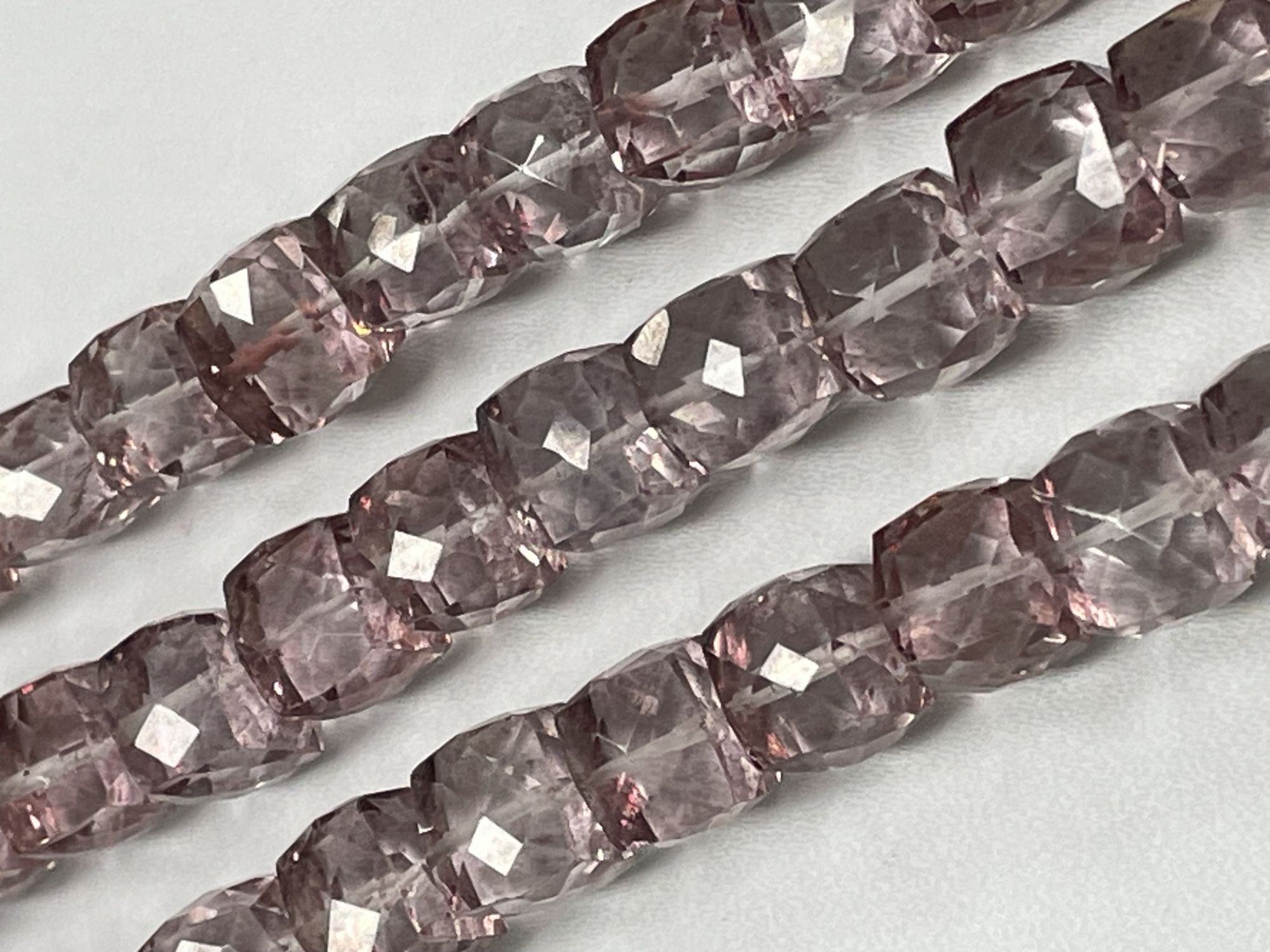 Pink Mystic Quartz Cube Faceted