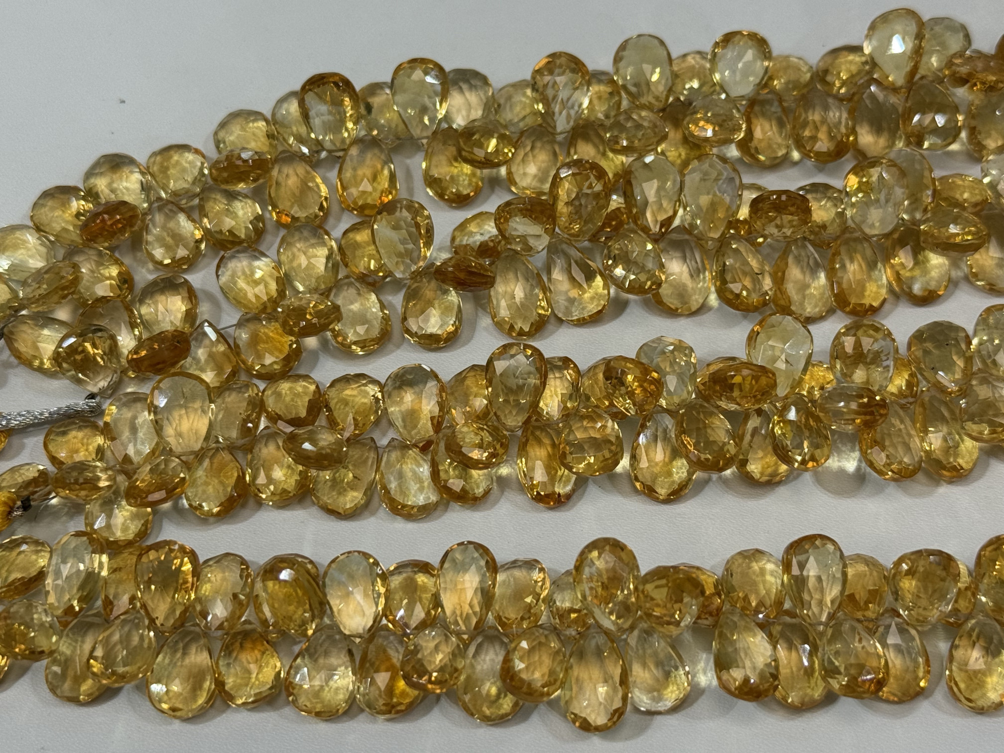Citrine Pear Faceted