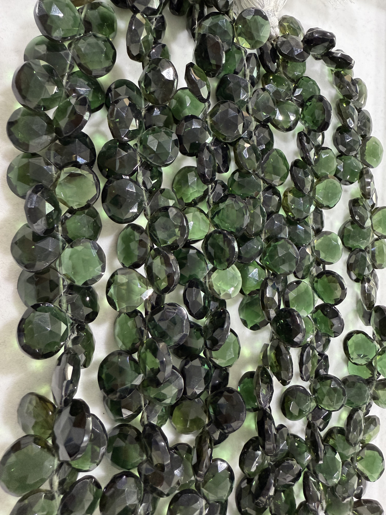 GREEN Quartz Heart Faceted