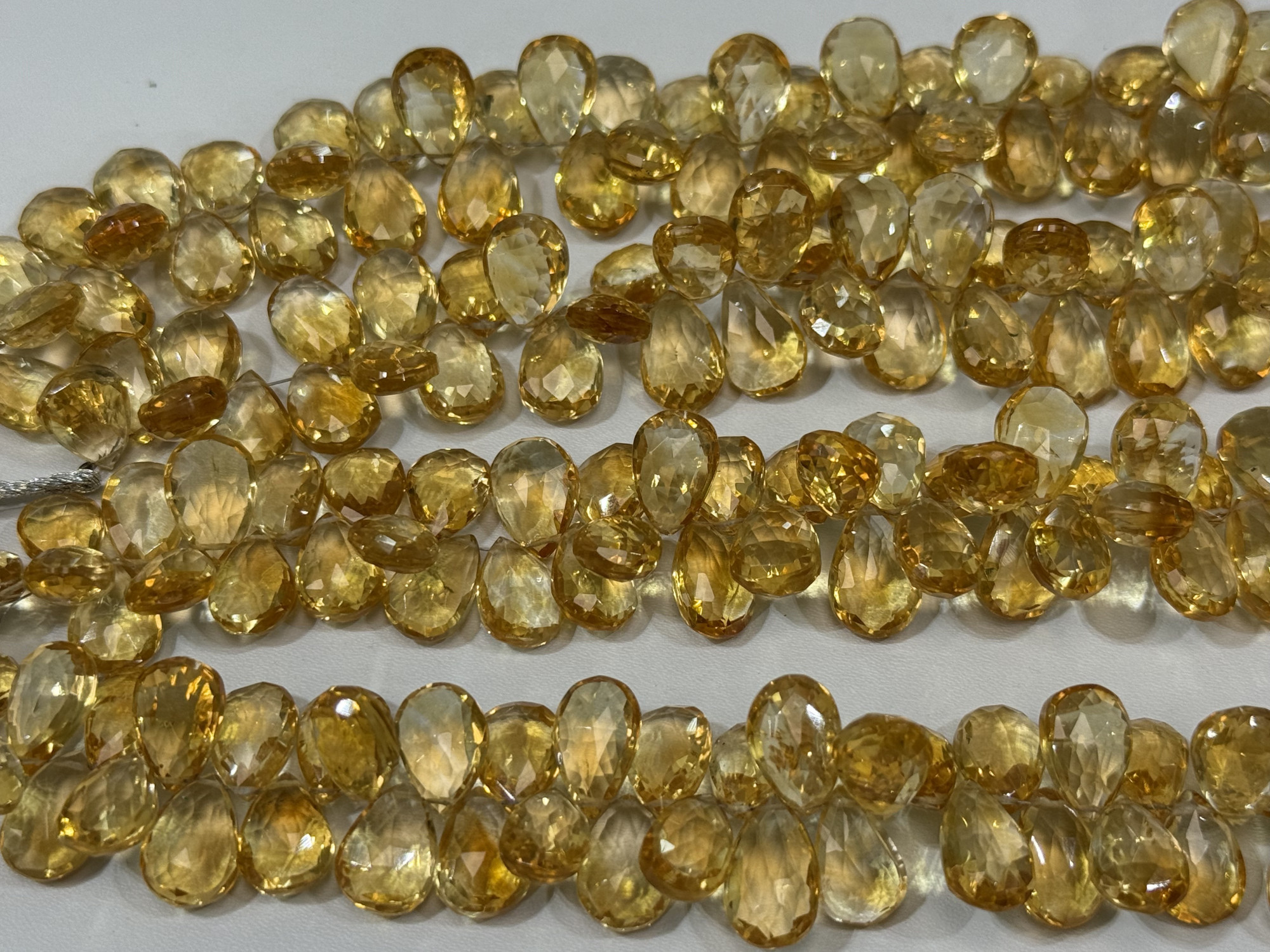 Citrine Pear Faceted
