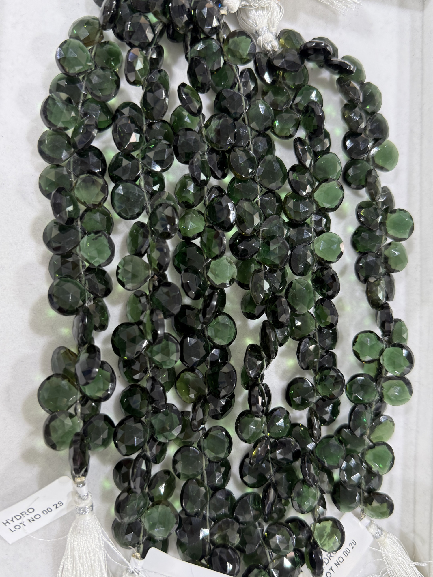 GREEN Quartz Heart Faceted