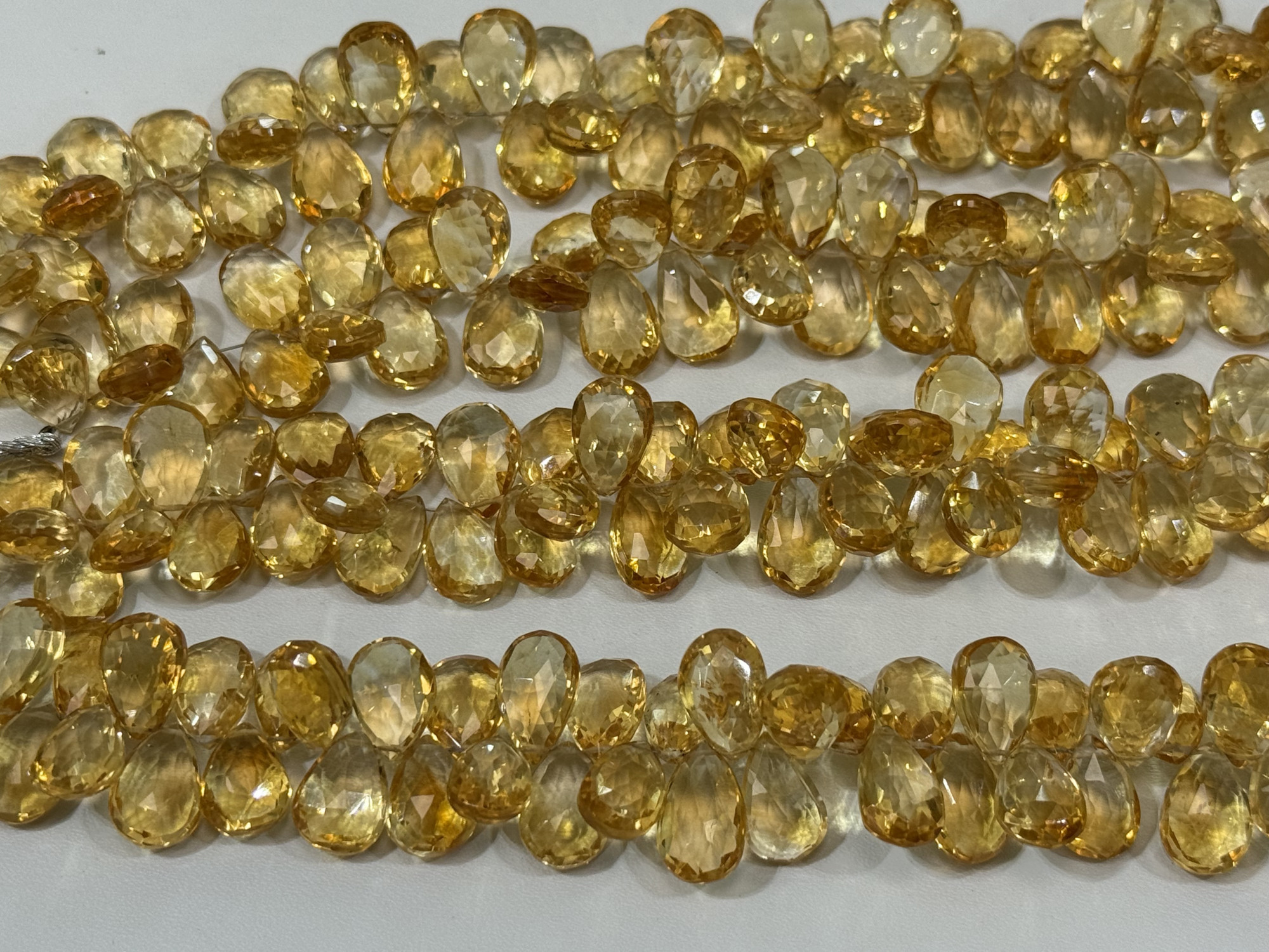Citrine Pear Faceted