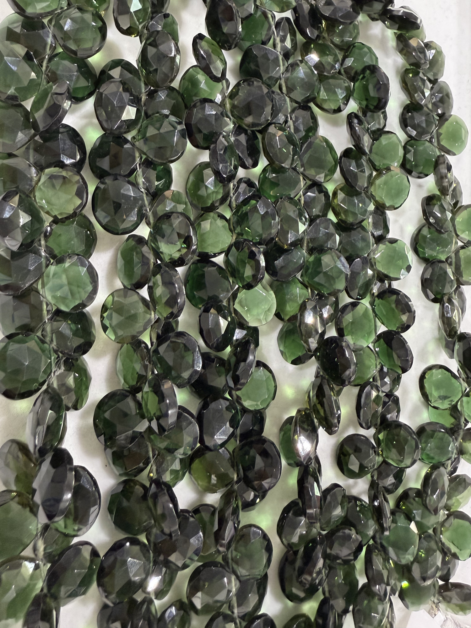 GREEN Quartz Heart Faceted
