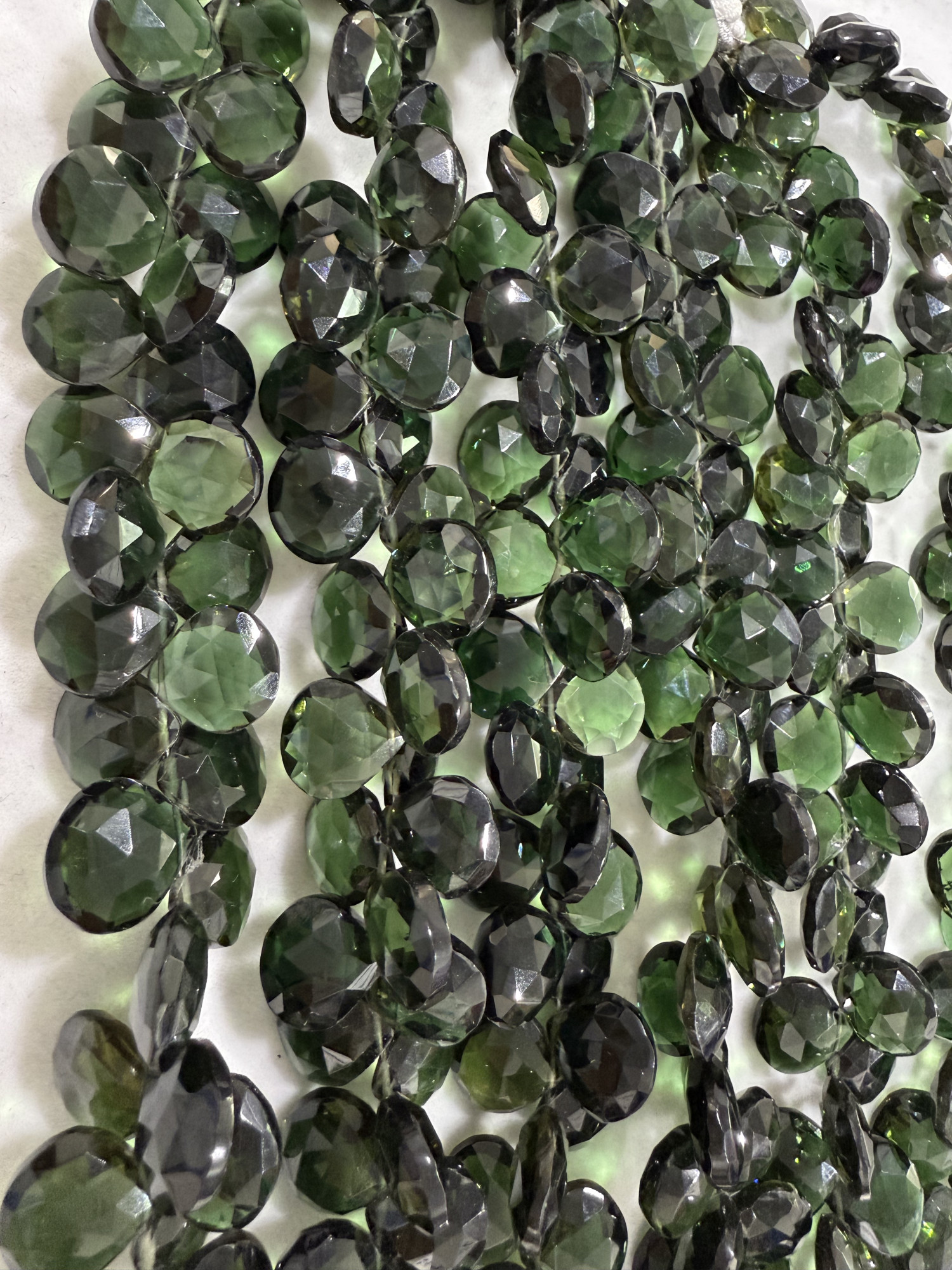 GREEN Quartz Heart Faceted