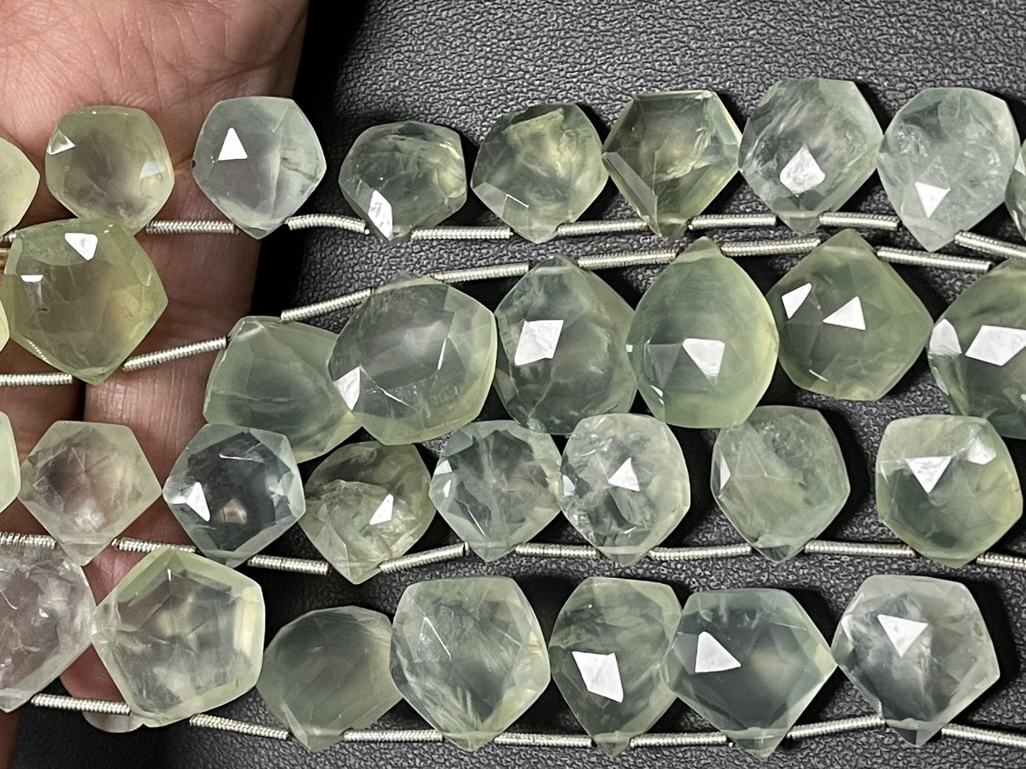 Prehnite Pentagon Faceted