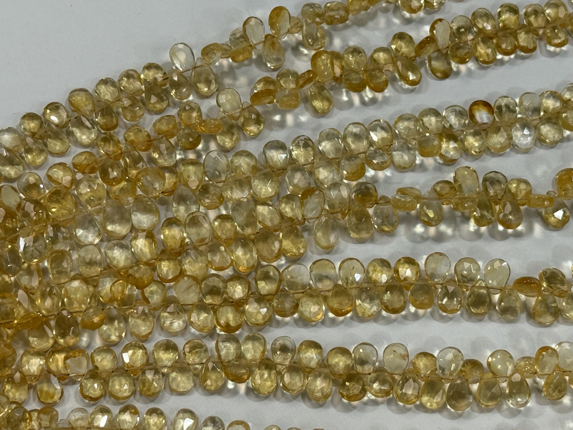 Citrine Pear Faceted