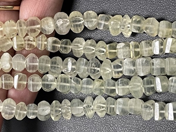 Prehnite Twisted Cube Faceted
