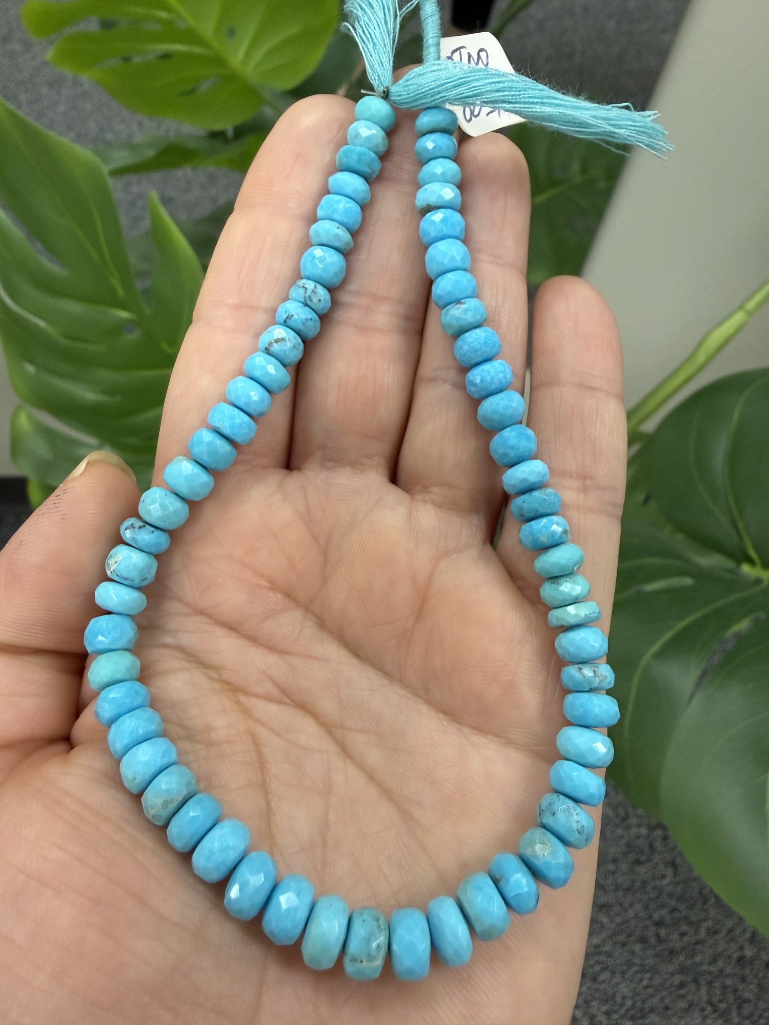 Turquoise Rondelle Faceted