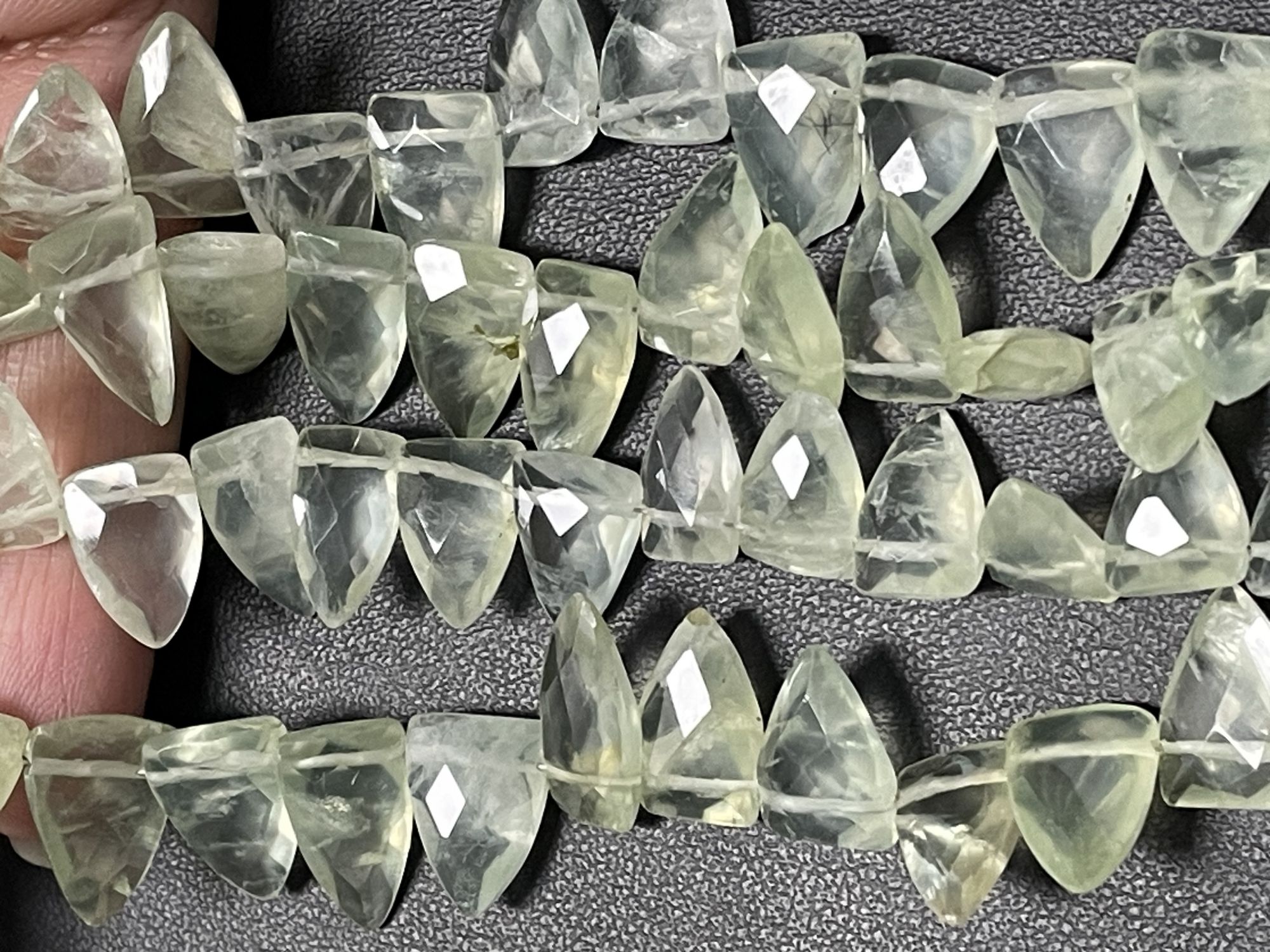 Prehnite Fun Cut Faceted
