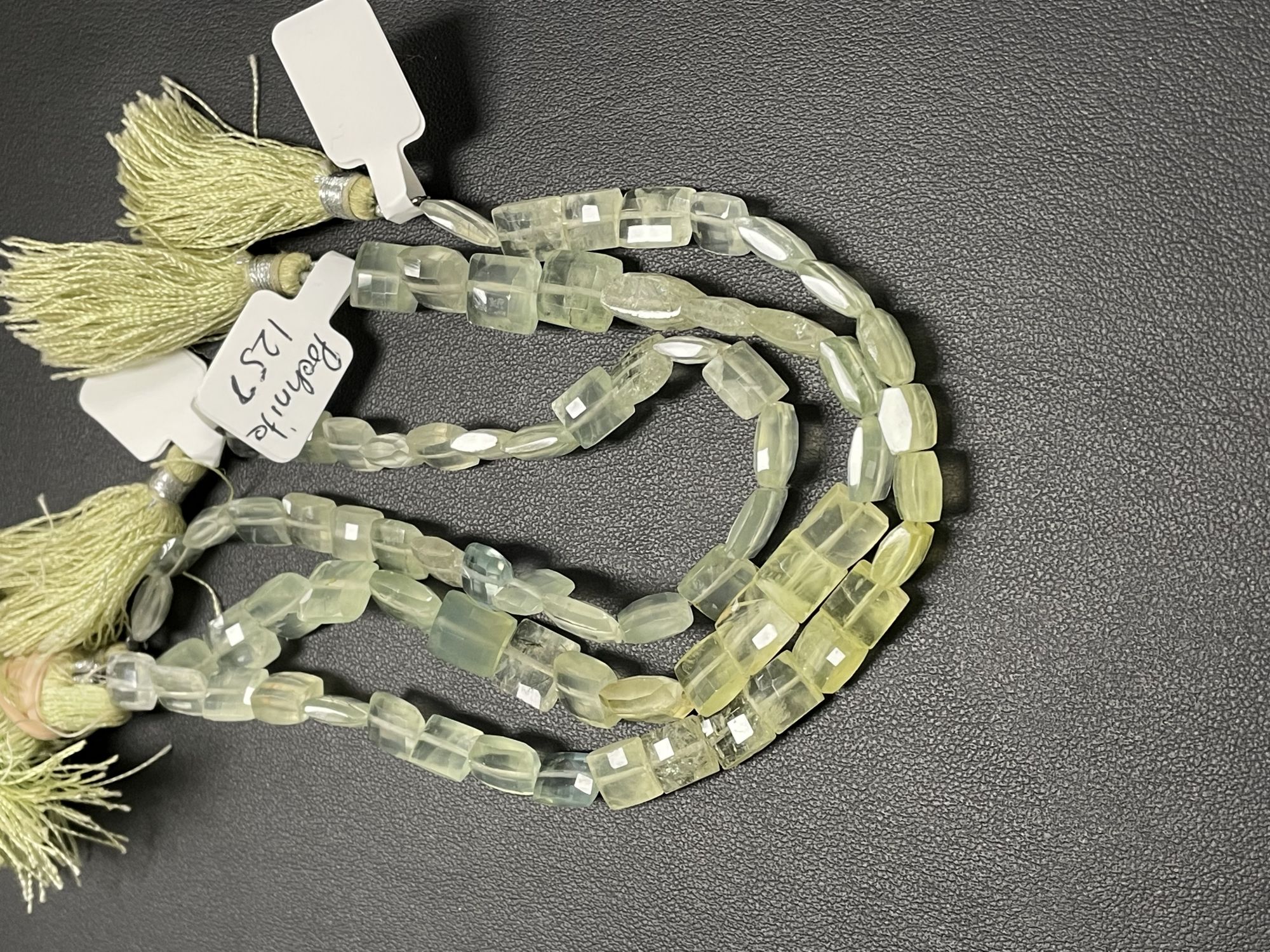 Prehnite Rectangle Faceted