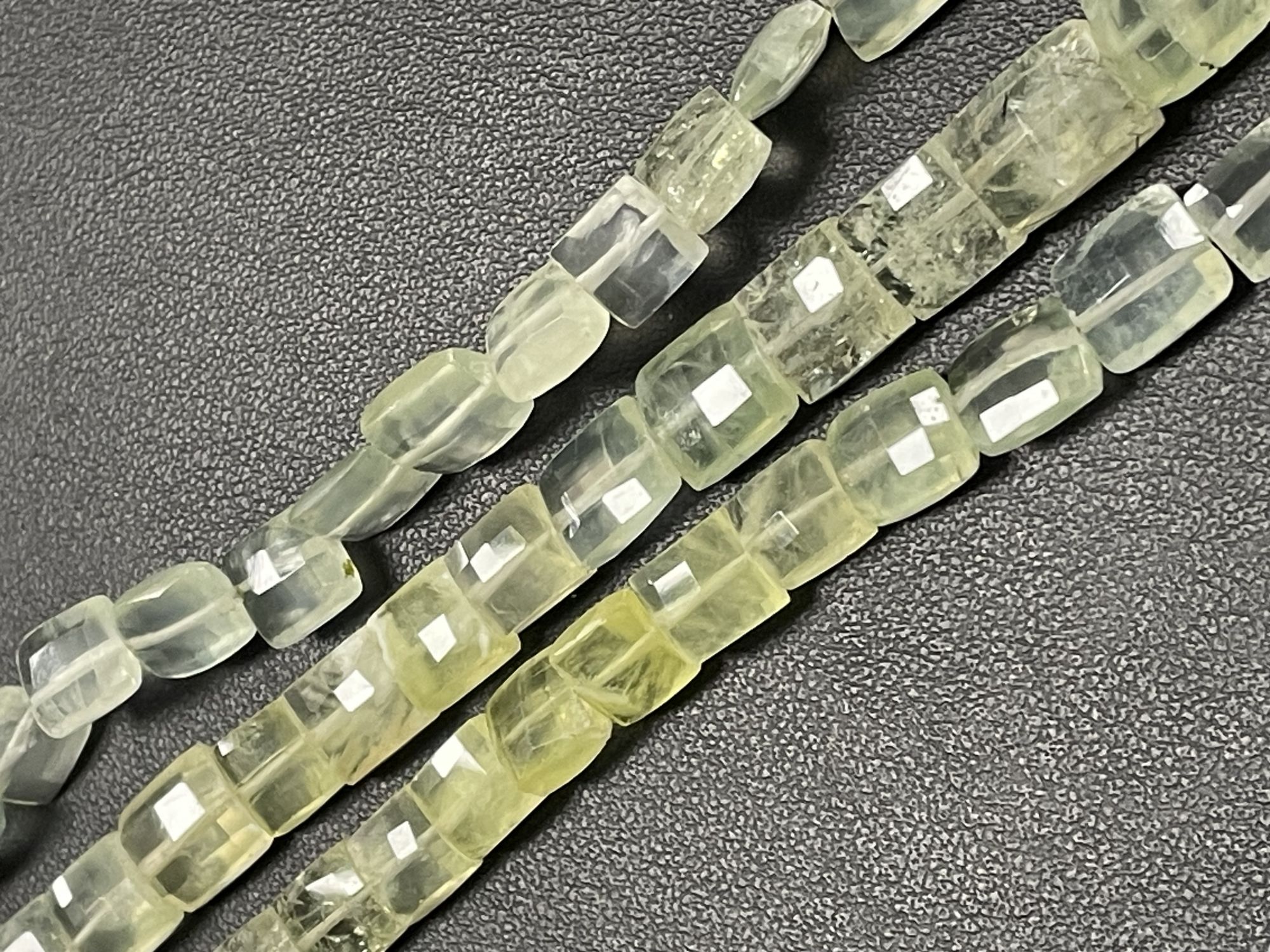 Prehnite Rectangle Faceted