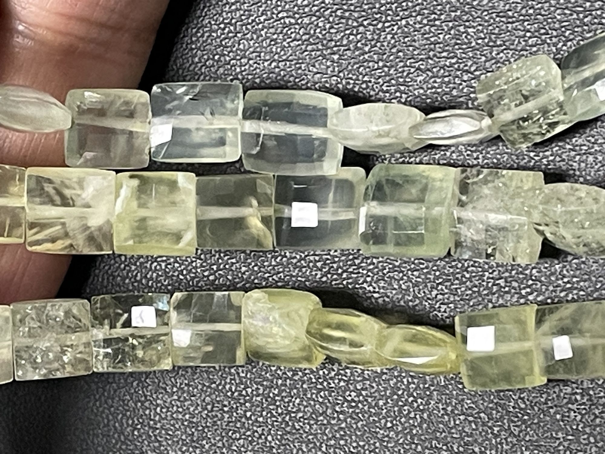 Prehnite Rectangle Faceted