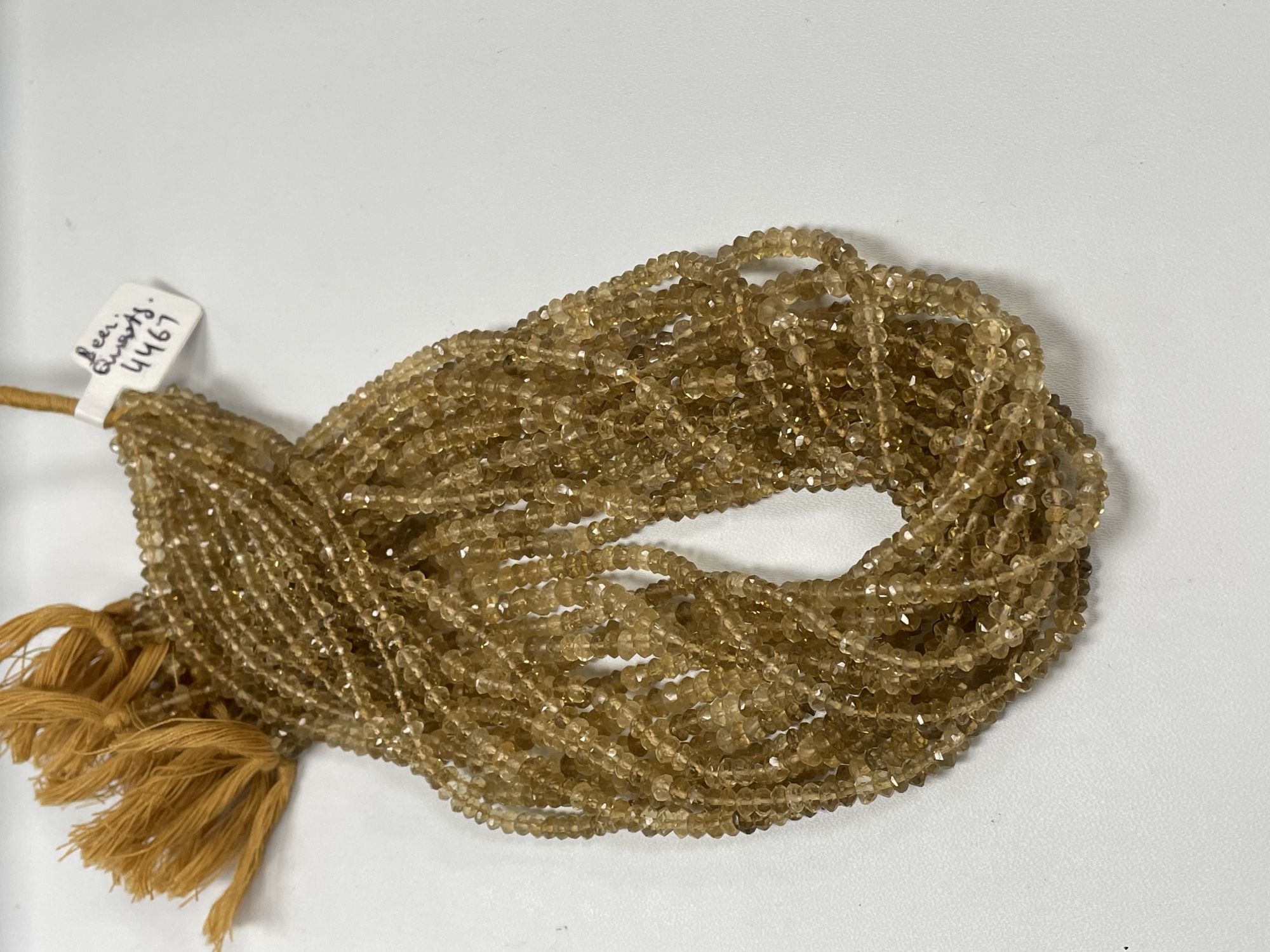 Beer Quartz Rondelle Faceted