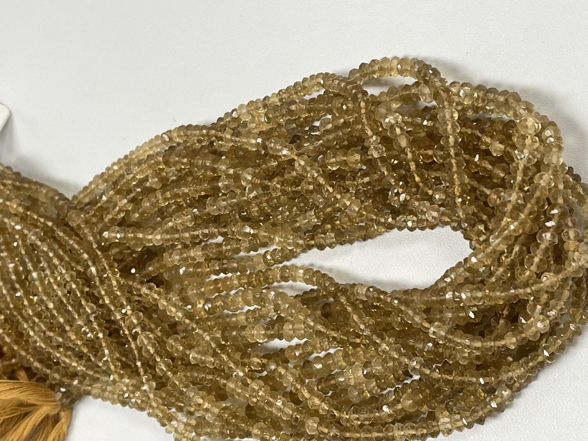 Beer Quartz Rondelle Faceted