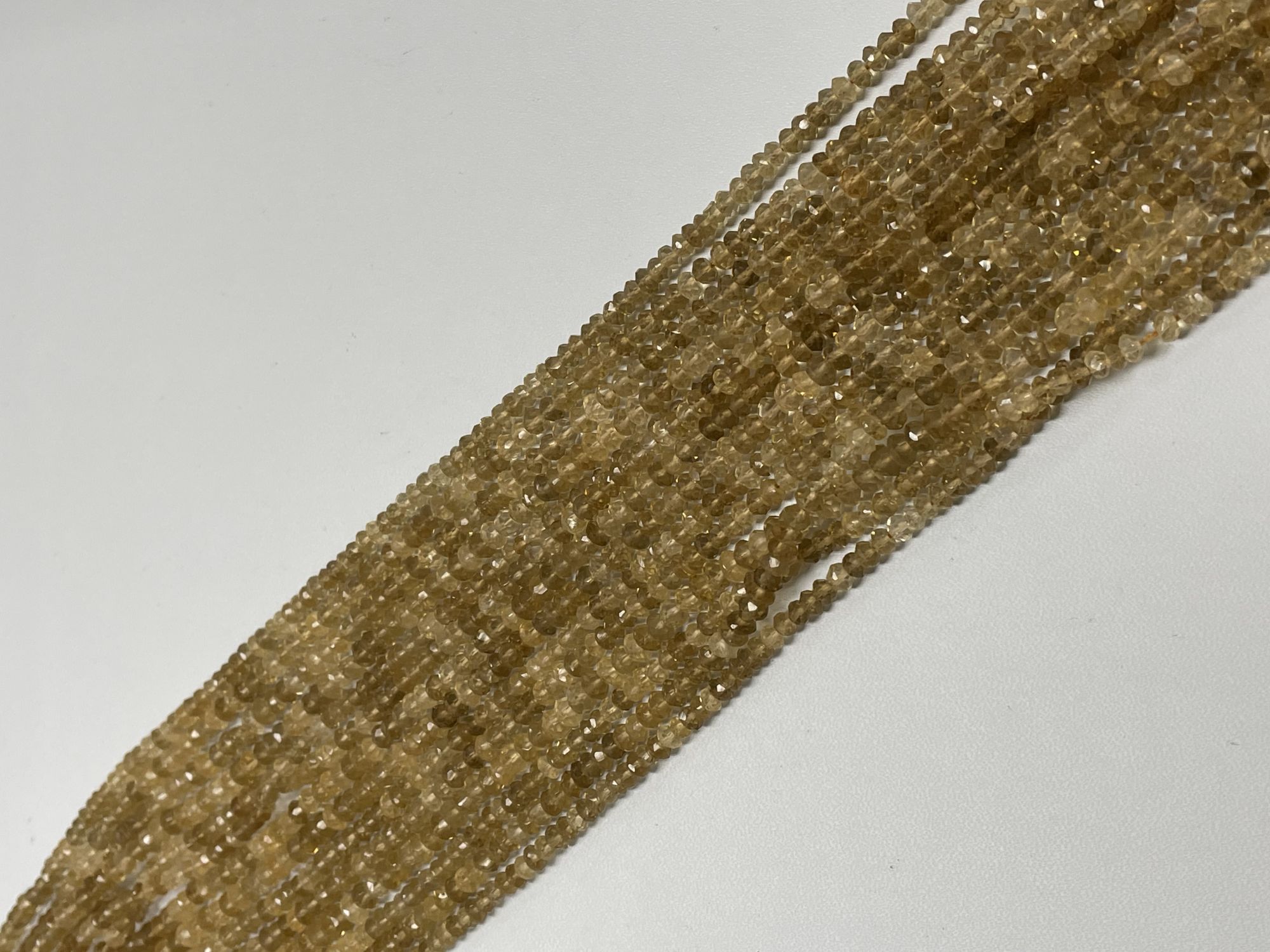 Beer Quartz Rondelle Faceted