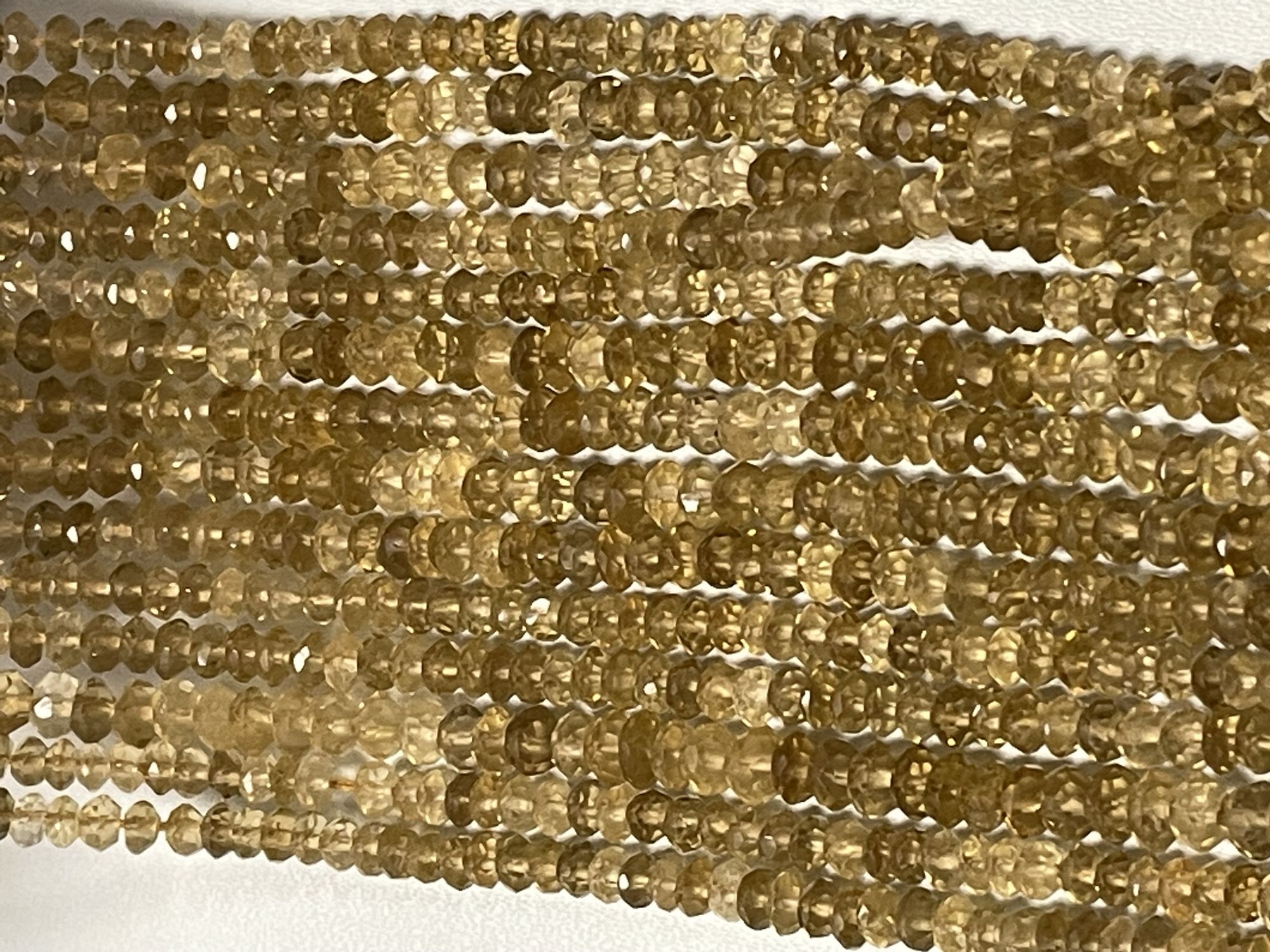 Beer Quartz Rondelle Faceted