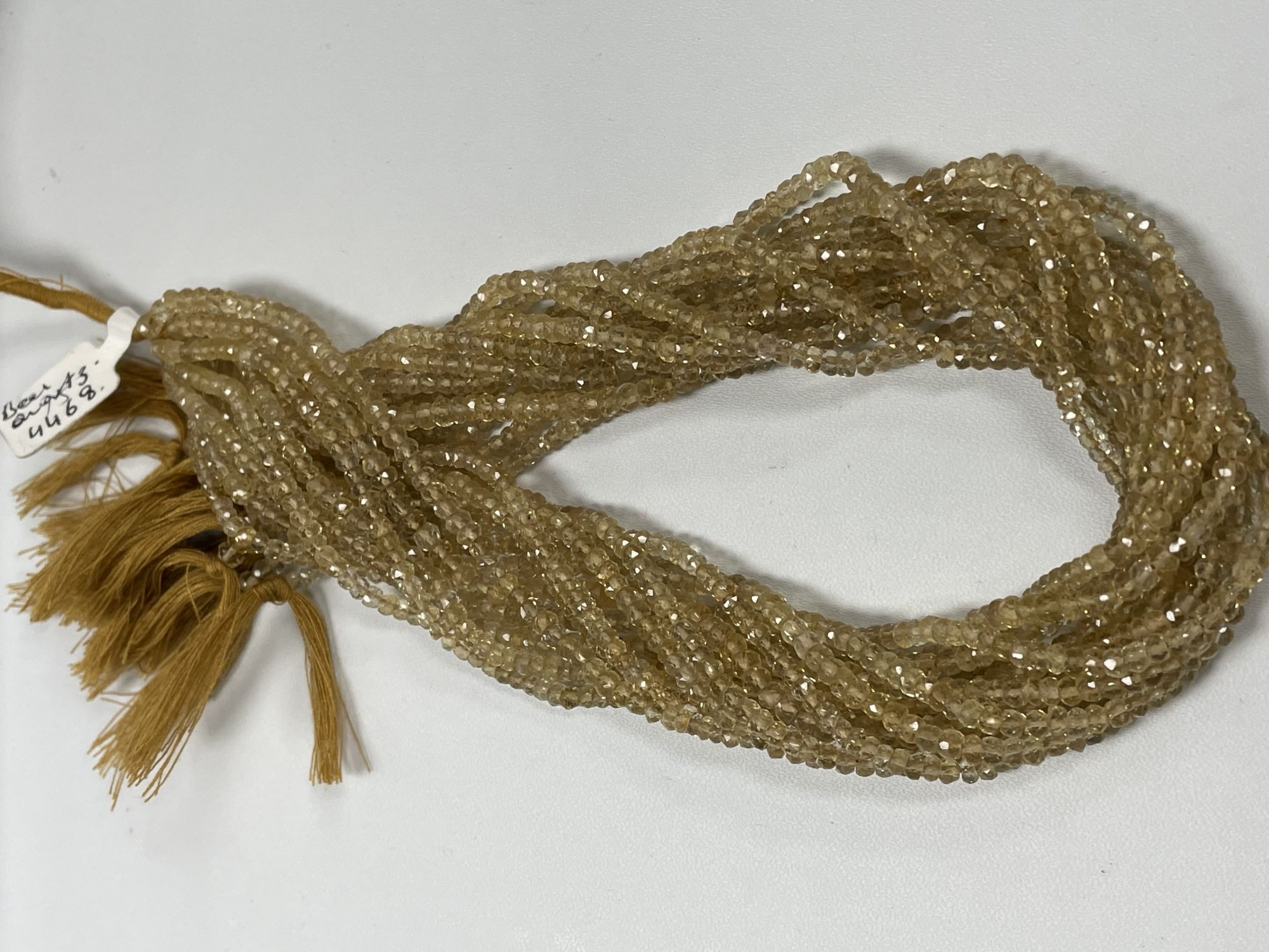 Beer Quartz Rondelle Faceted